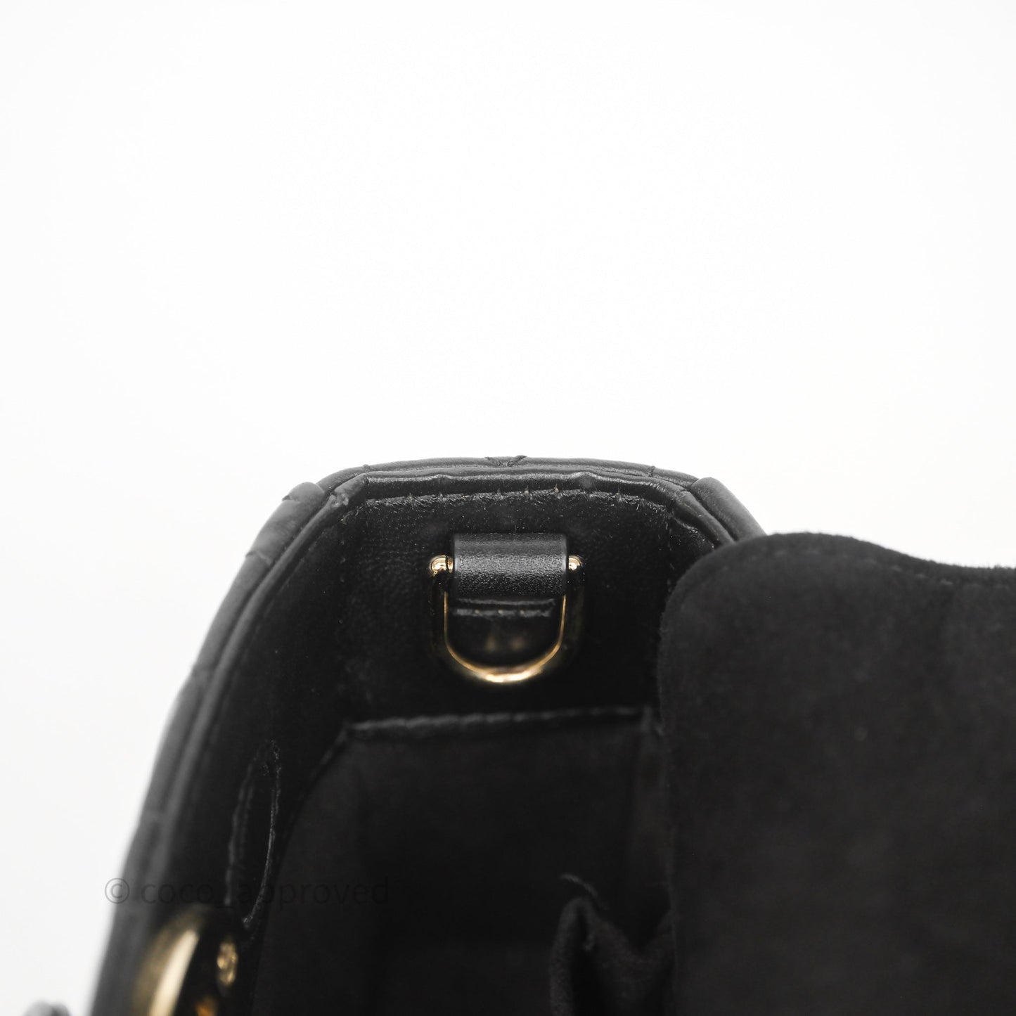 Christian Dior Small Lady D-Joy Bag Black Lambskin Cannage Gold Hardware
