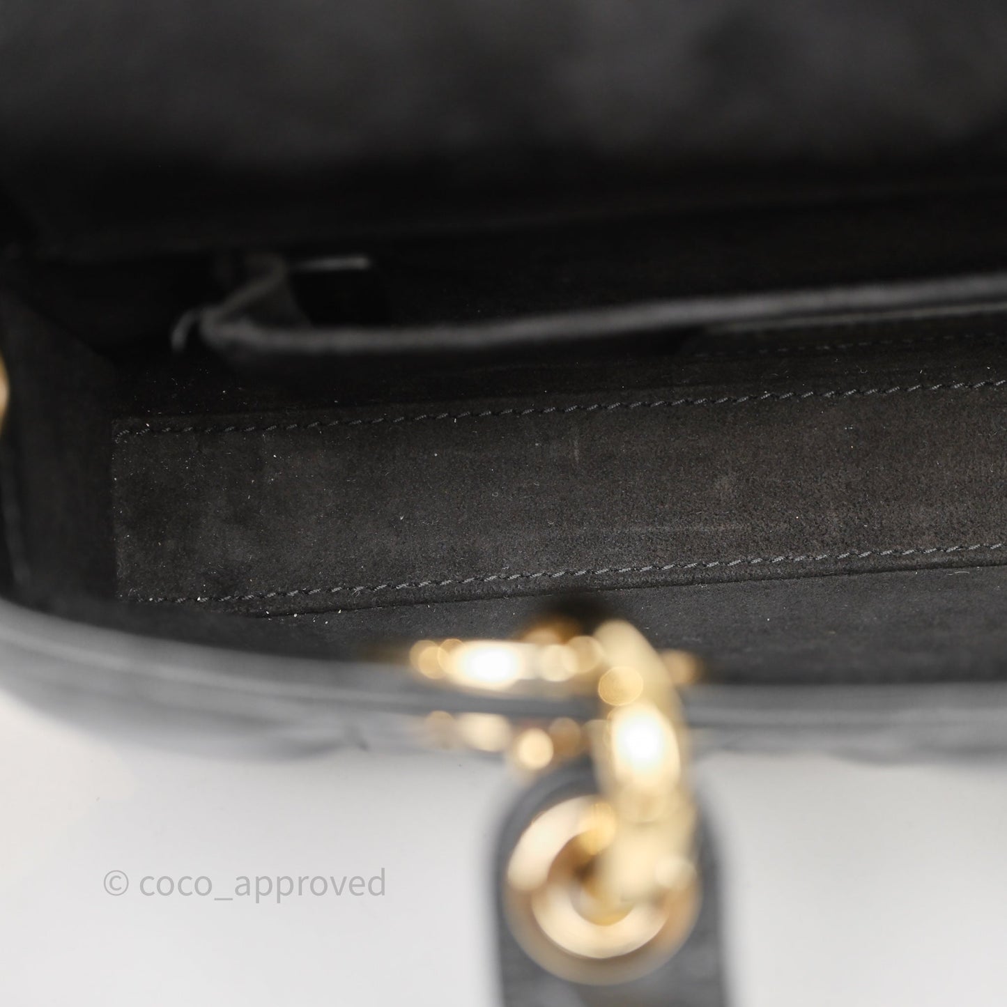 Christian Dior Small Lady D-Joy Bag Black Lambskin Cannage Gold Hardware