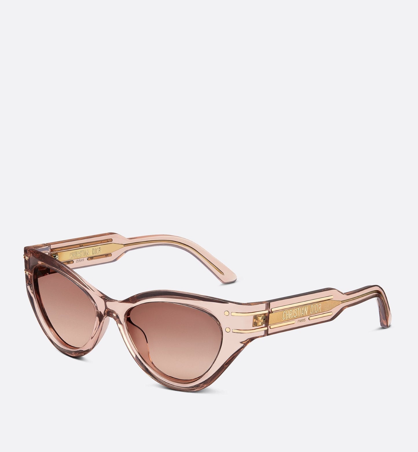 Luxury Diorsignature B7I Transparent Pink Butterfly Sunglasses