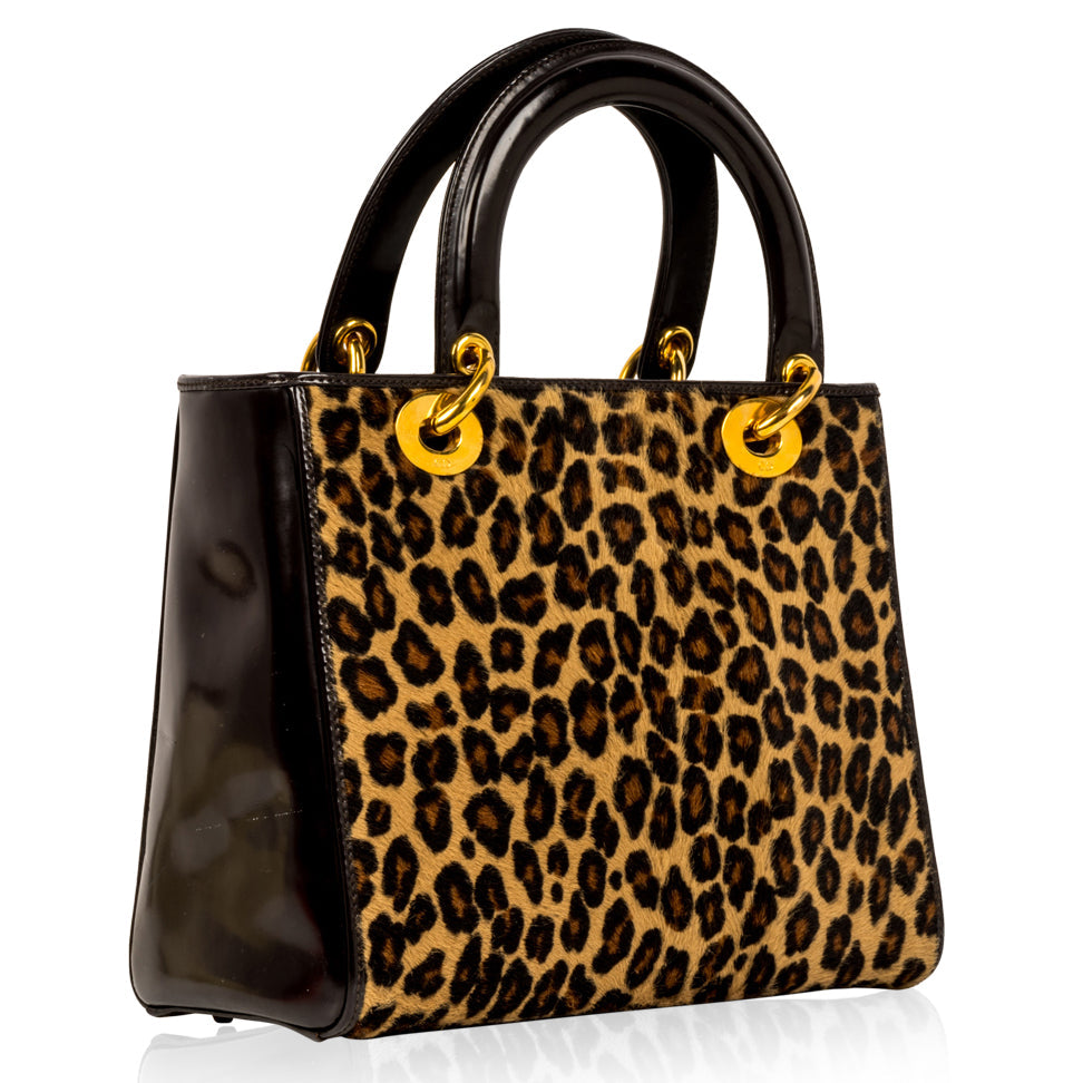 Luxury Dior Lady Luxury Dior Medium - Leopard Fur