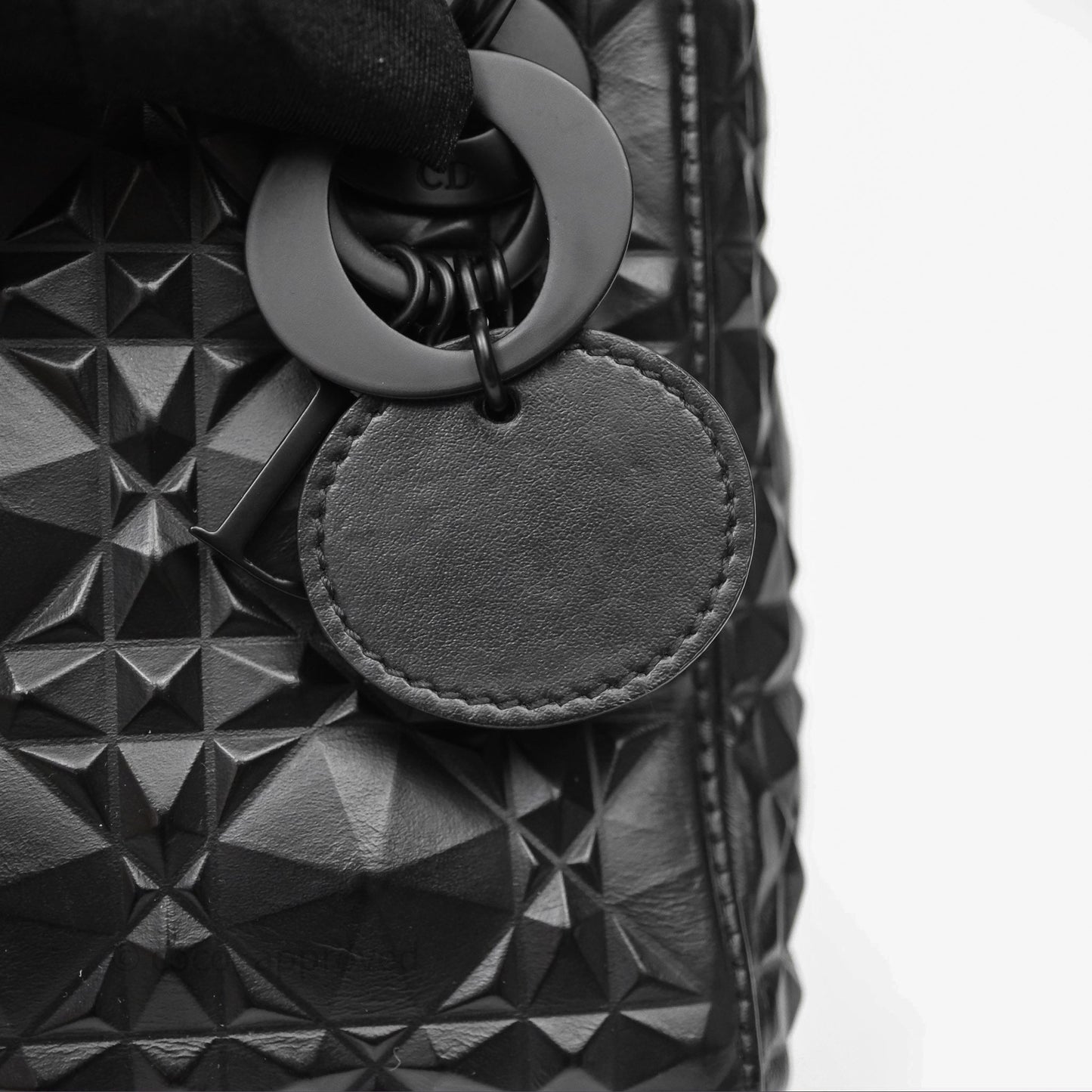 Dior Mini Lady Dior So Black Cannage Calfskin with Diamond Motif