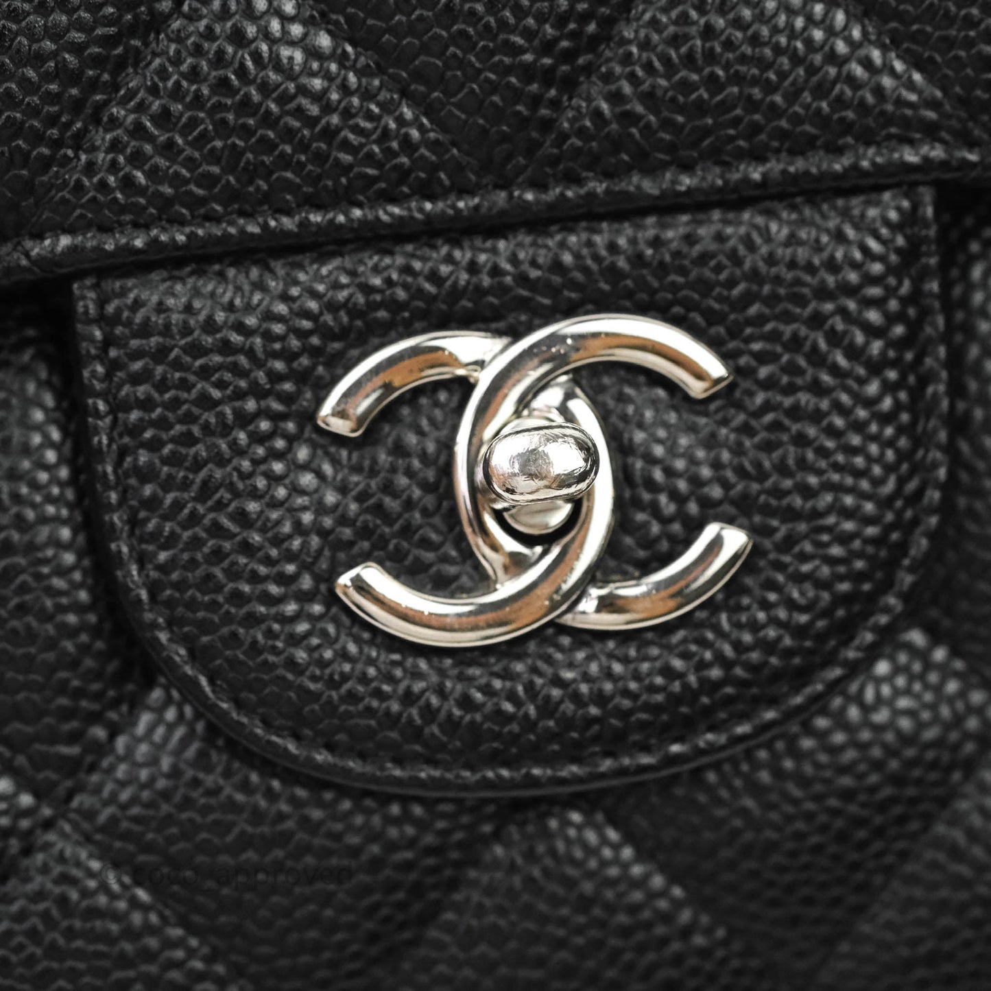 Chanel Jumbo Double Flap Black Caviar Silver Hardware⁣⁣