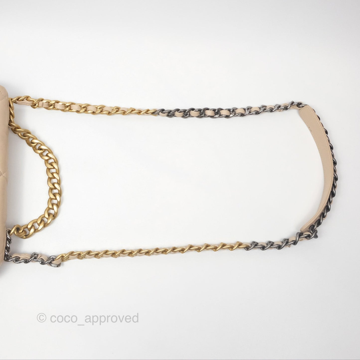 Chanel 19 Small Beige Mixed Hardware