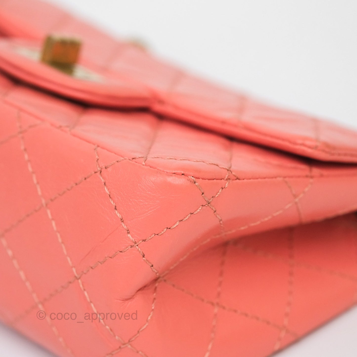 Chanel Mini Reissue 224 Pink Aged Calfskin Aged Gold Hardware