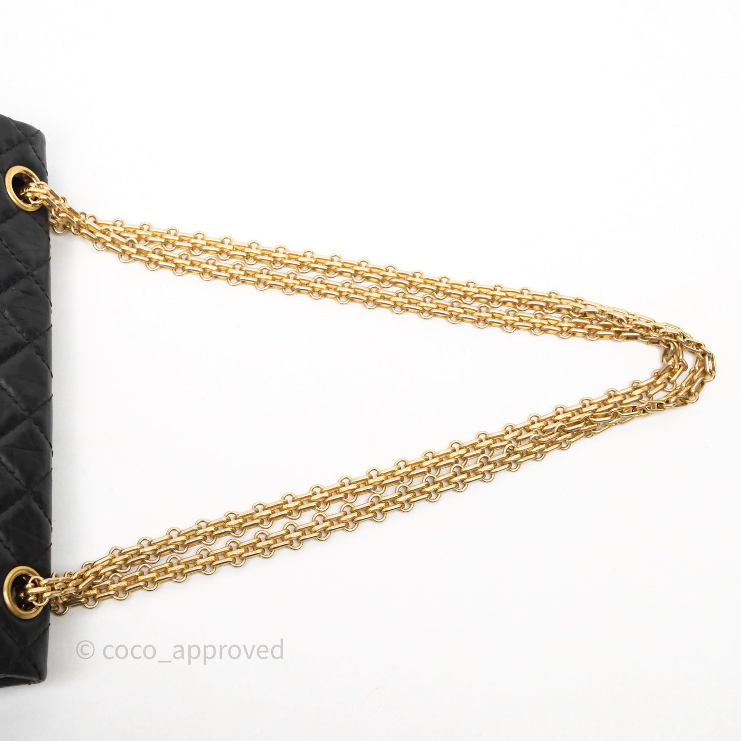 Chanel Reissue 225 Flap Black Aged Calfskin Gold Hardware