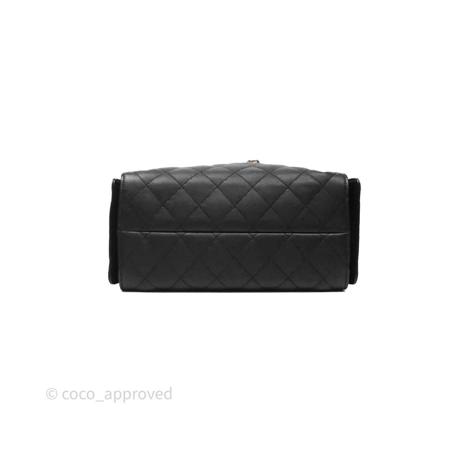 Chanel 25 Small Bag Black Caviar Aged Gold Hardware