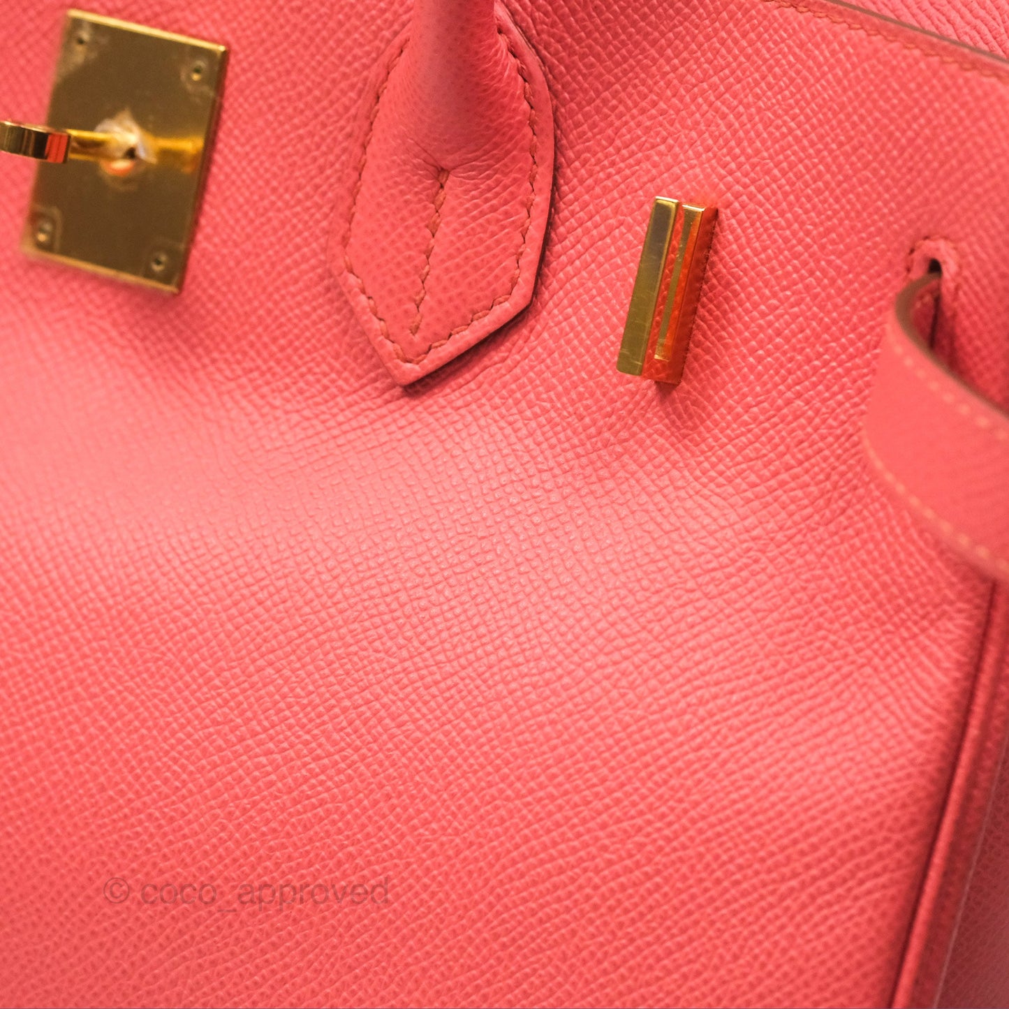 Hermès Birkin 30 Retourne Flamingo I5 Epsom Gold Hardware