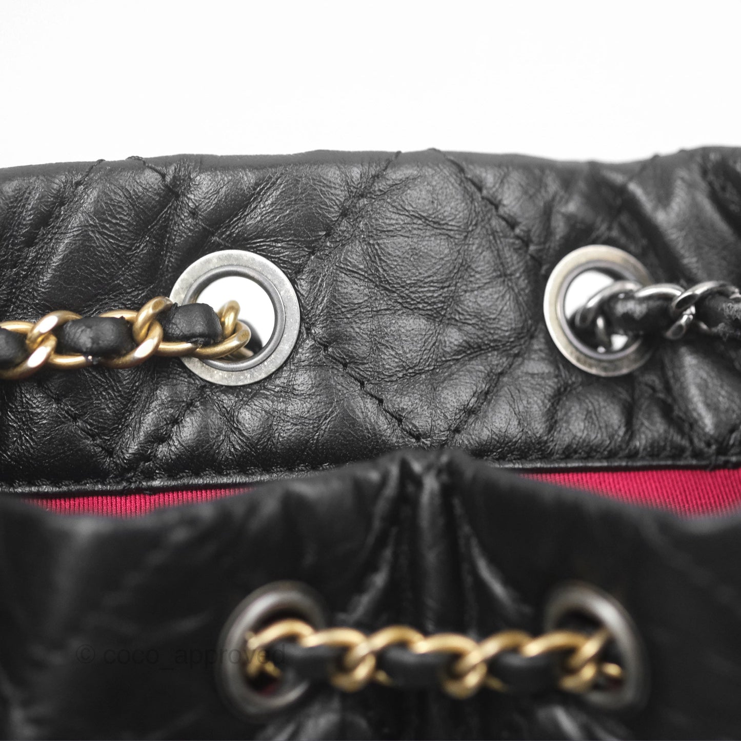 Chanel Small Gabrielle Backpack Black Aged Calfskin