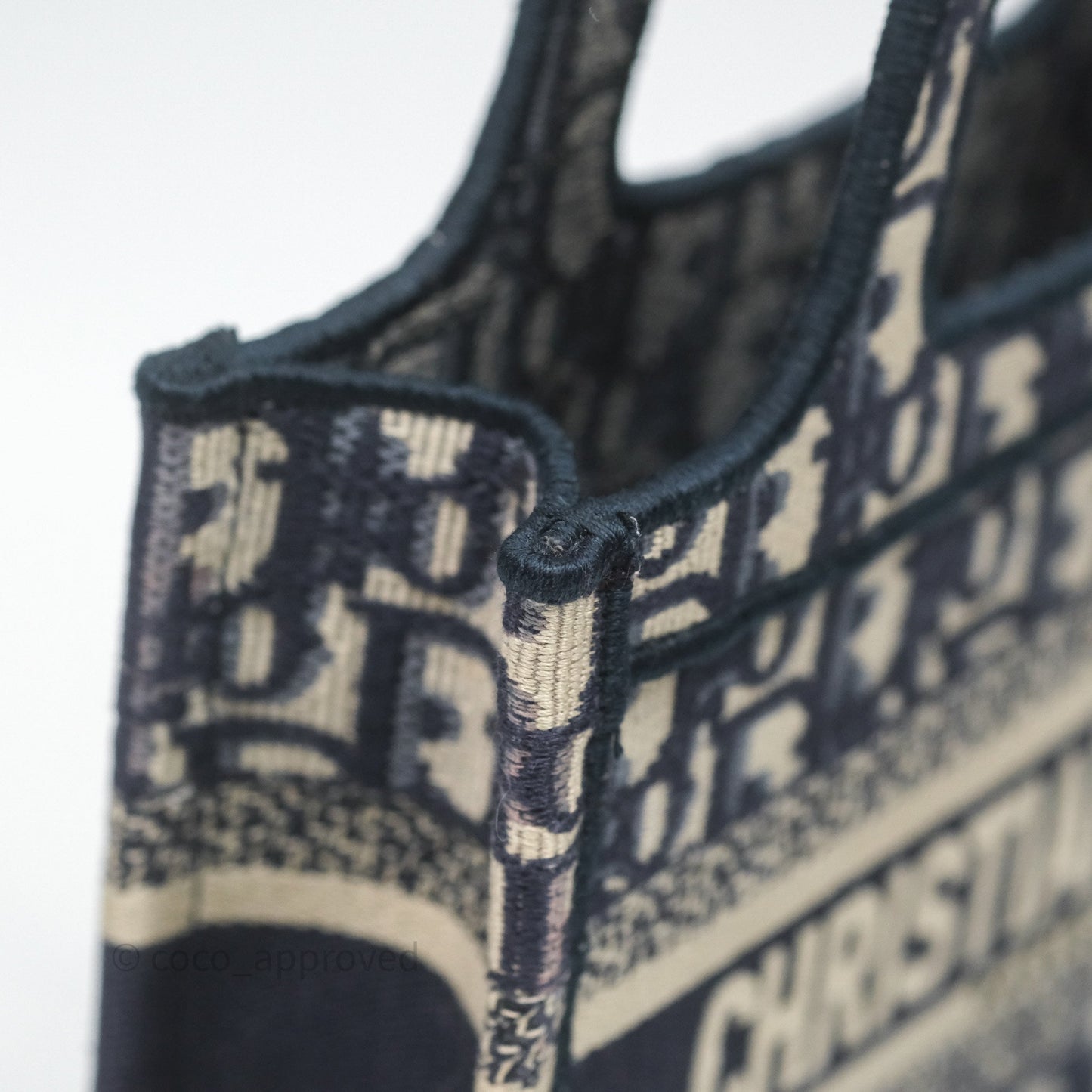 Dior Mini Book Tote Blue Oblique Canvas