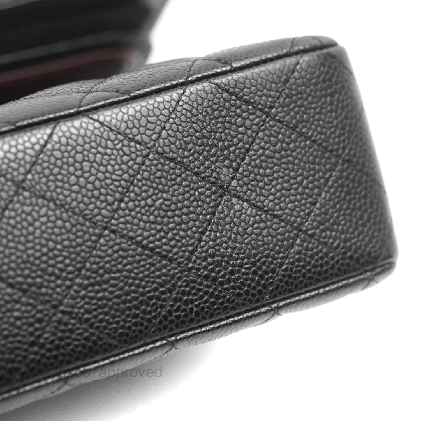 Chanel Classic M/L Medium Flap Quilted Black Caviar Silver Hardware