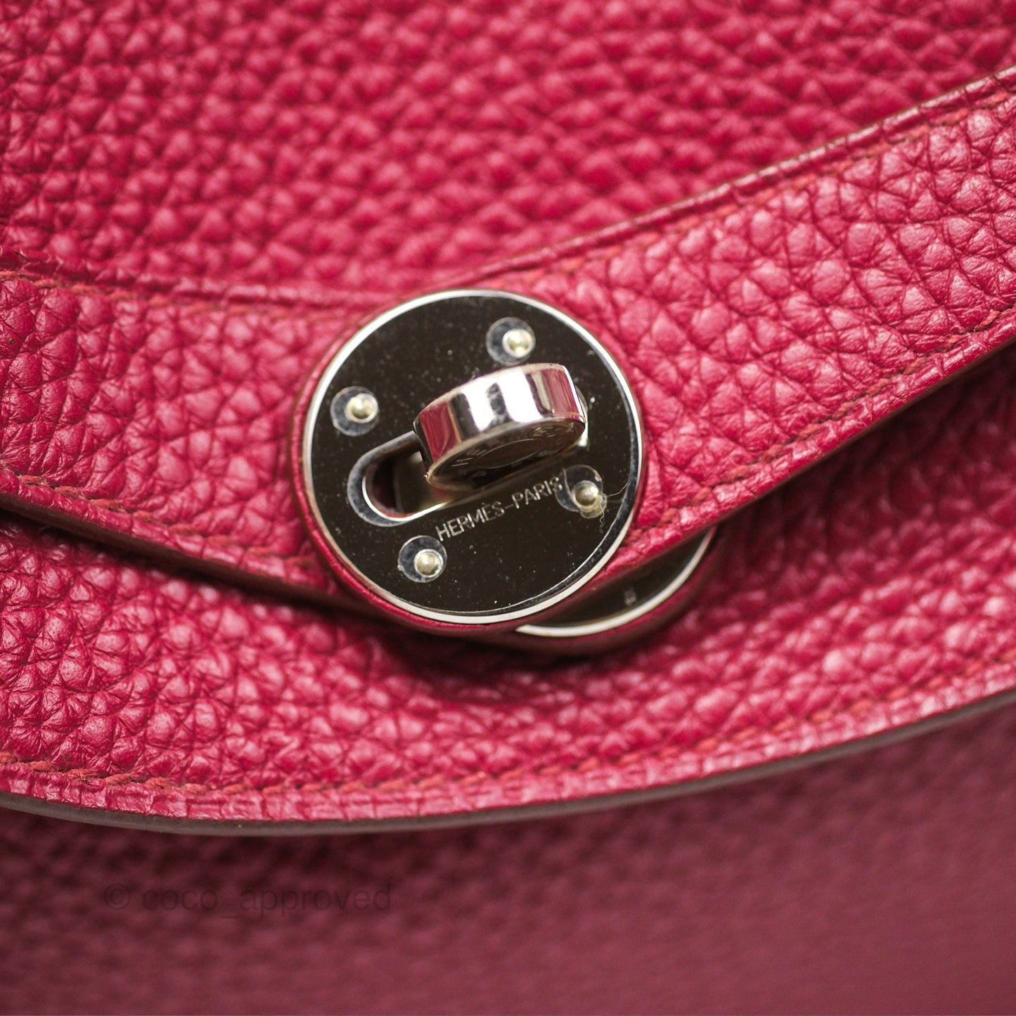 Hermès Lindy 30 Rubis Clemence Palladium Hardware
