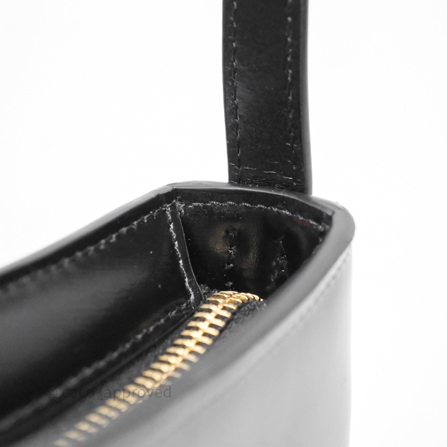 Celine Medium Tilly Bag in Shiny Calfskin Black