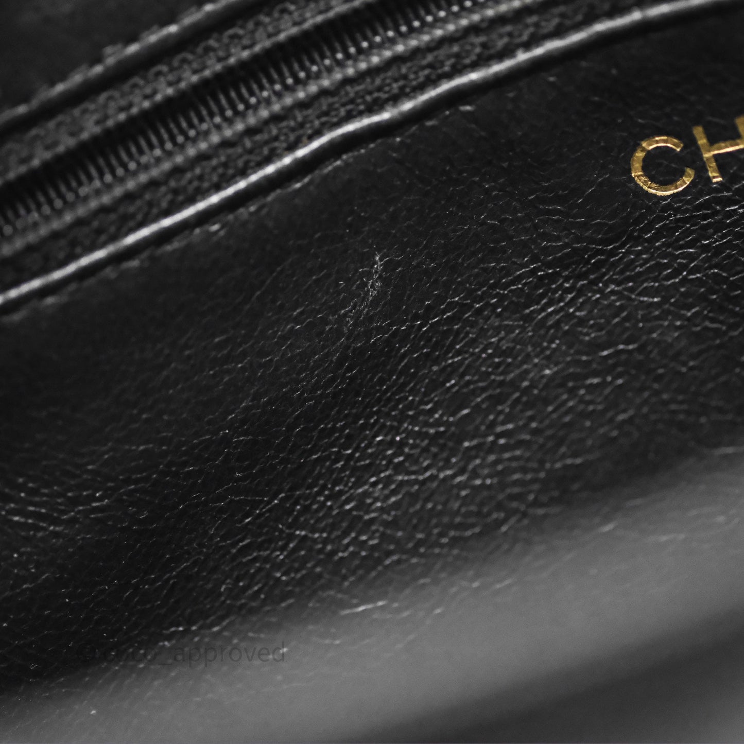 Chanel Vintage Quilted CC Tote Black Caviar Gold Hardware