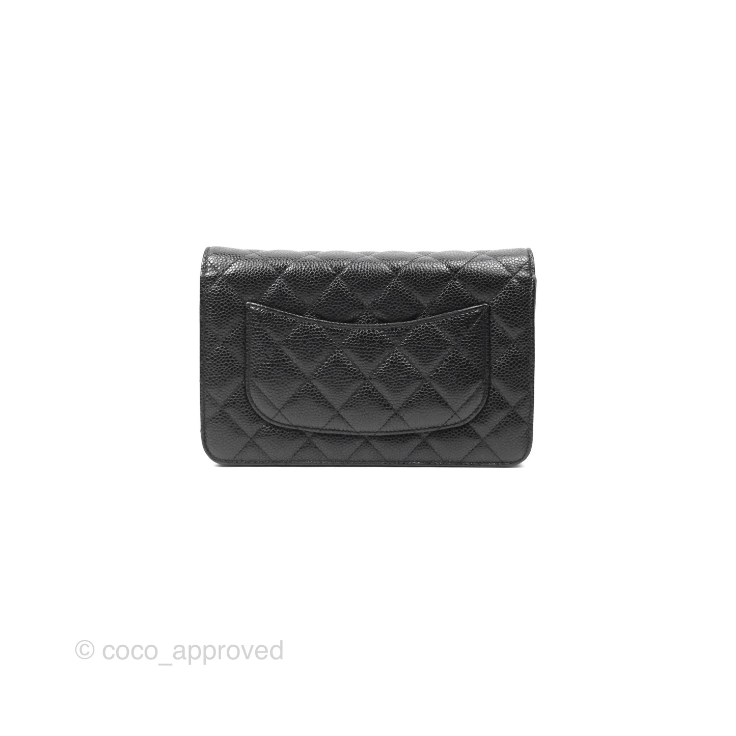 Chanel Classic Wallet on Chain WOC Quilted Black Caviar Gold Hardware
