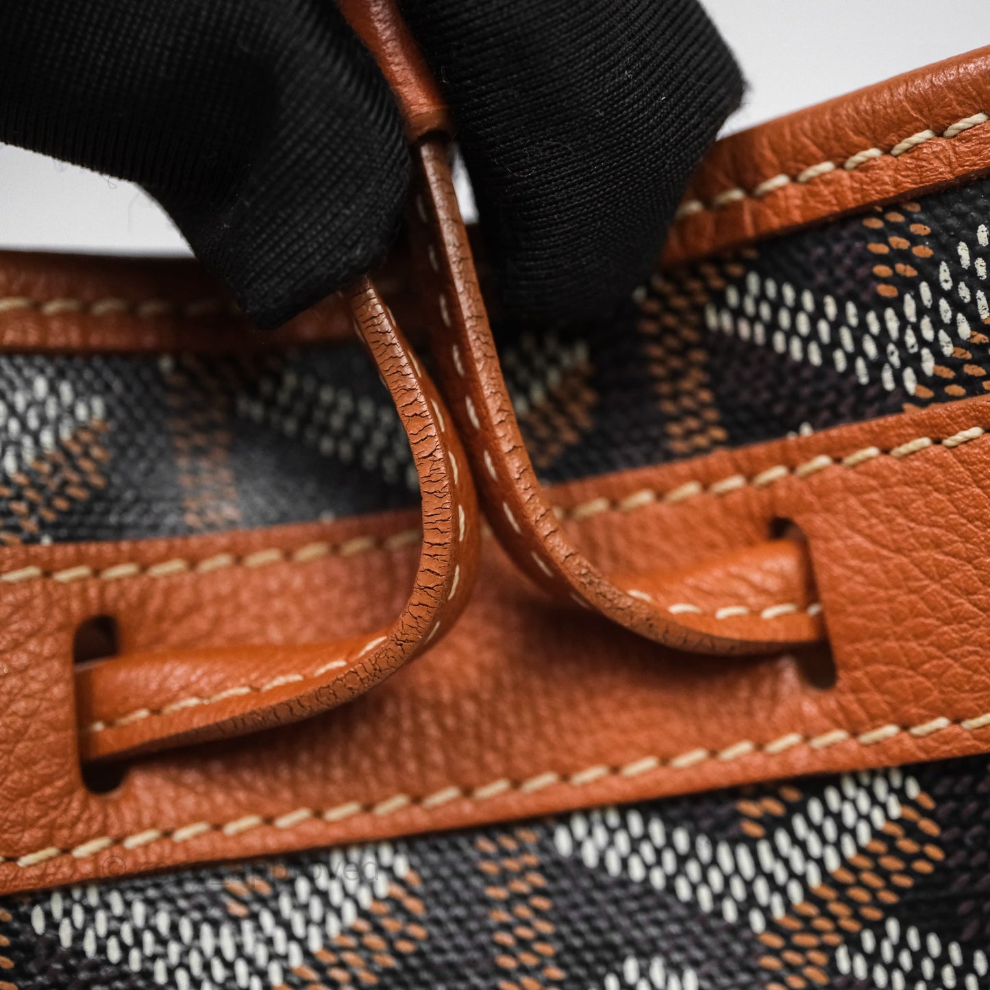 Goyard Petit Flot Bucket Bag Black & Tan Goyardine