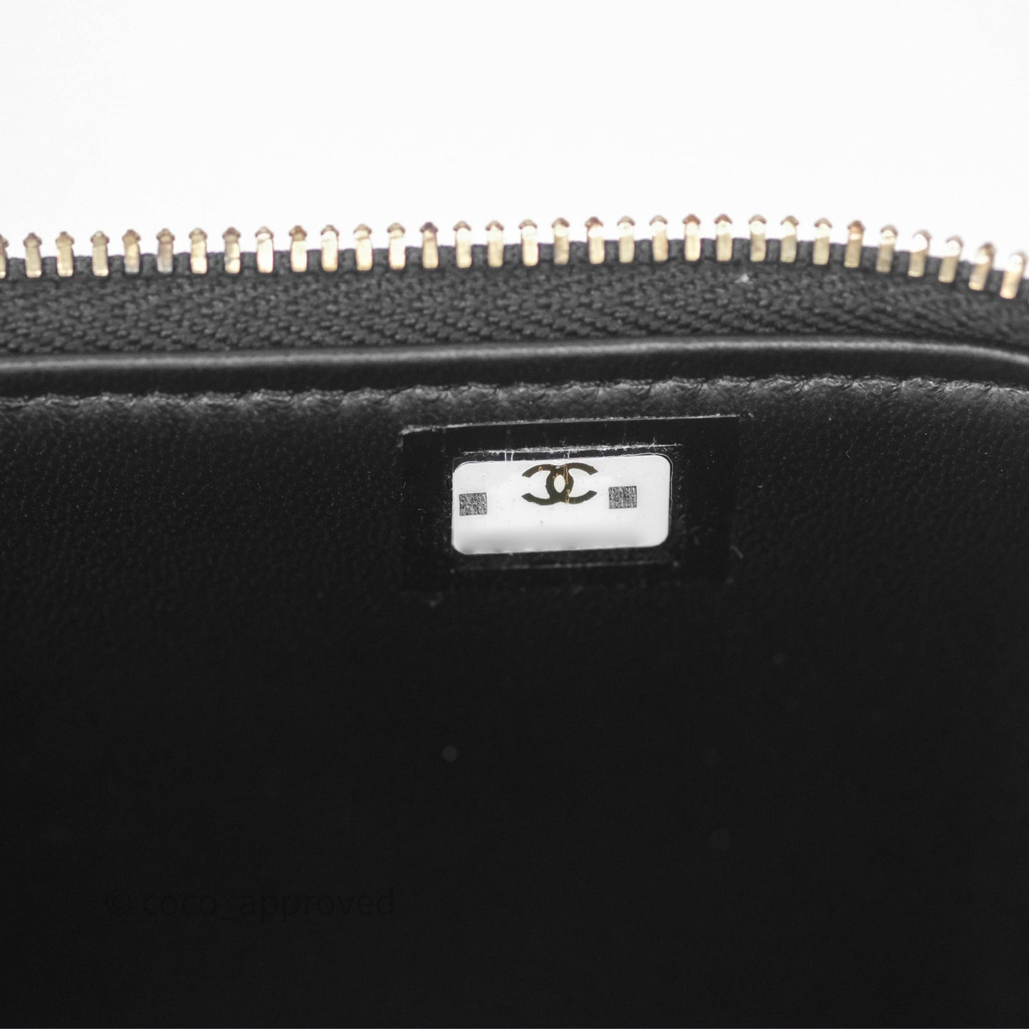 Chanel Vanity Rectangular with Top Handle Black Lambskin Aged Gold Hardware