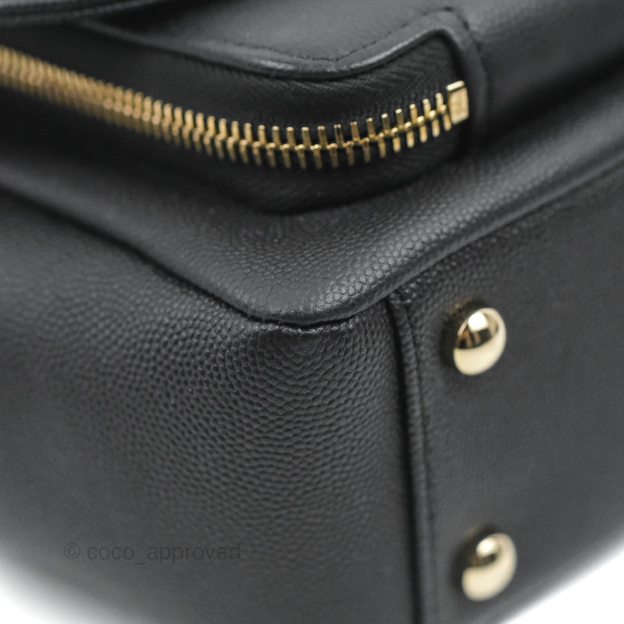 Chanel Quilted Medium Business Affinity Flap Black Caviar Gold Hardware