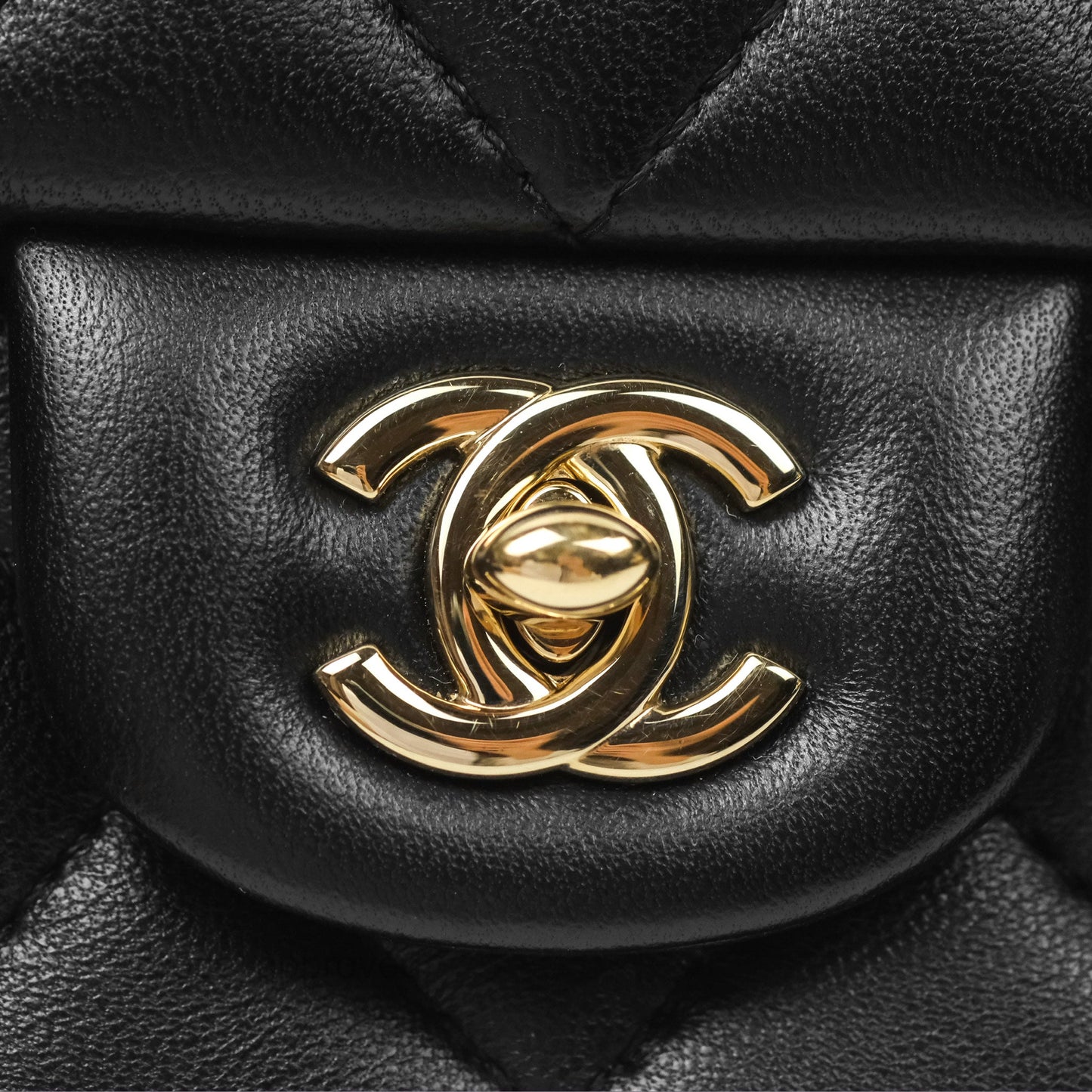 Chanel Small My Precious Flap Black Lambskin Gold Hardware