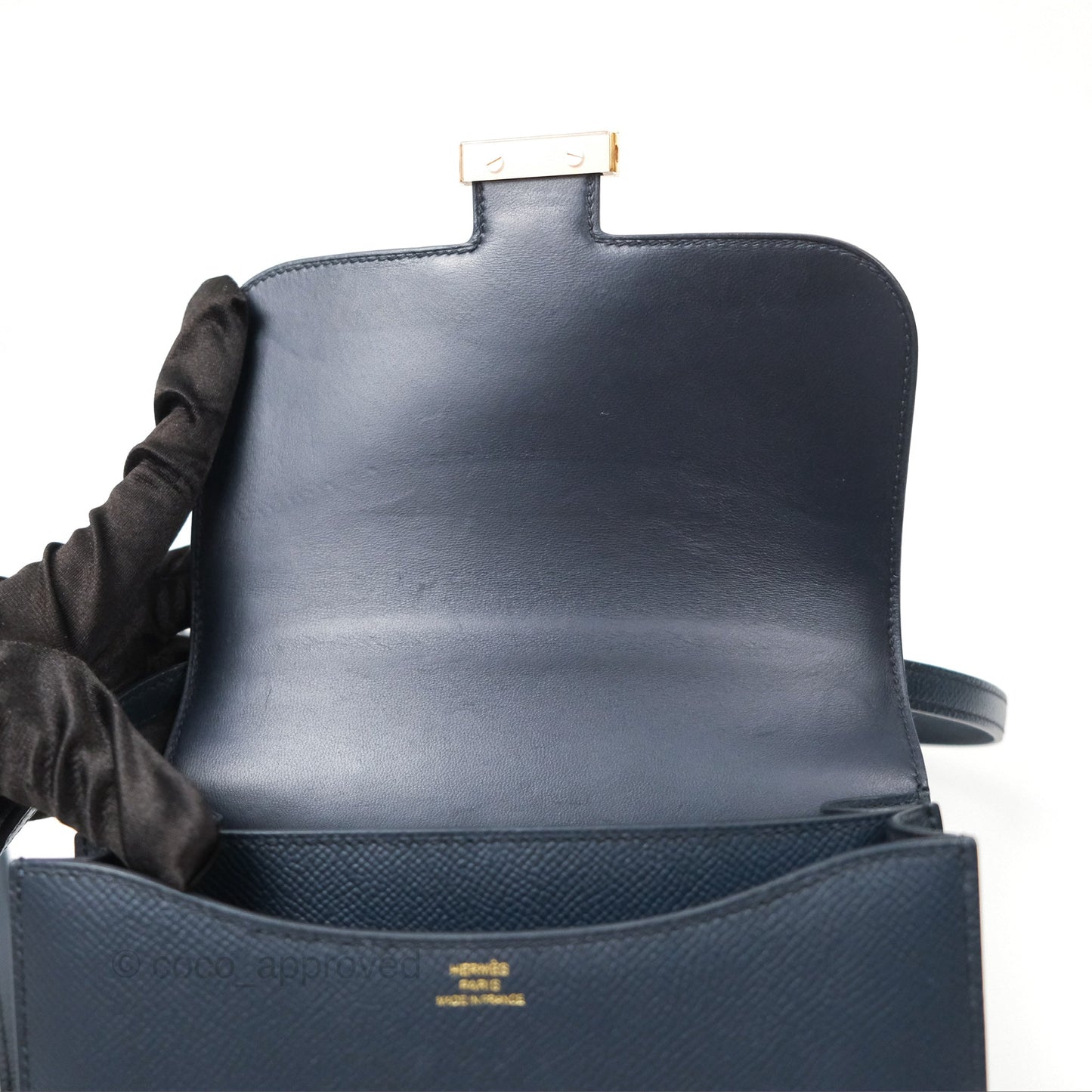 Hermès Constance Mini 18cm Bleu Nuit 2Z Epsom Rose Gold Hardware
