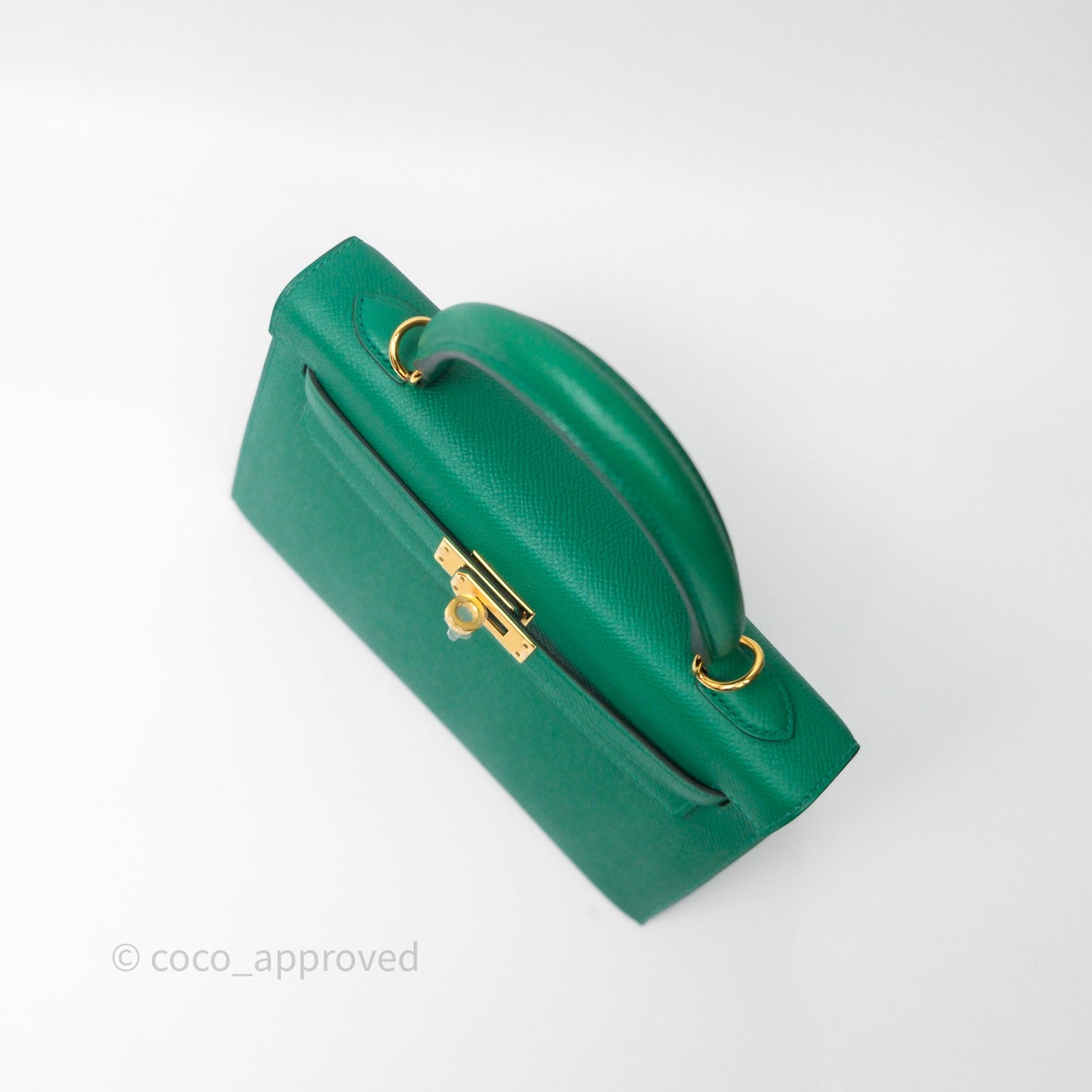 Hermes Kelly 25 Sellier Vert Vertigo Epsom Gold Hardware