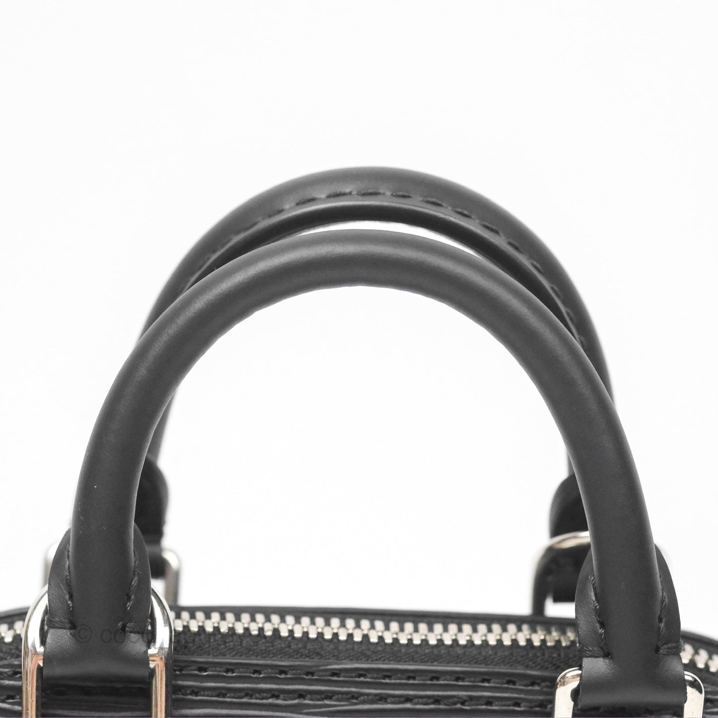 Louis Vuitton Alma Nano Black Silver Hardware