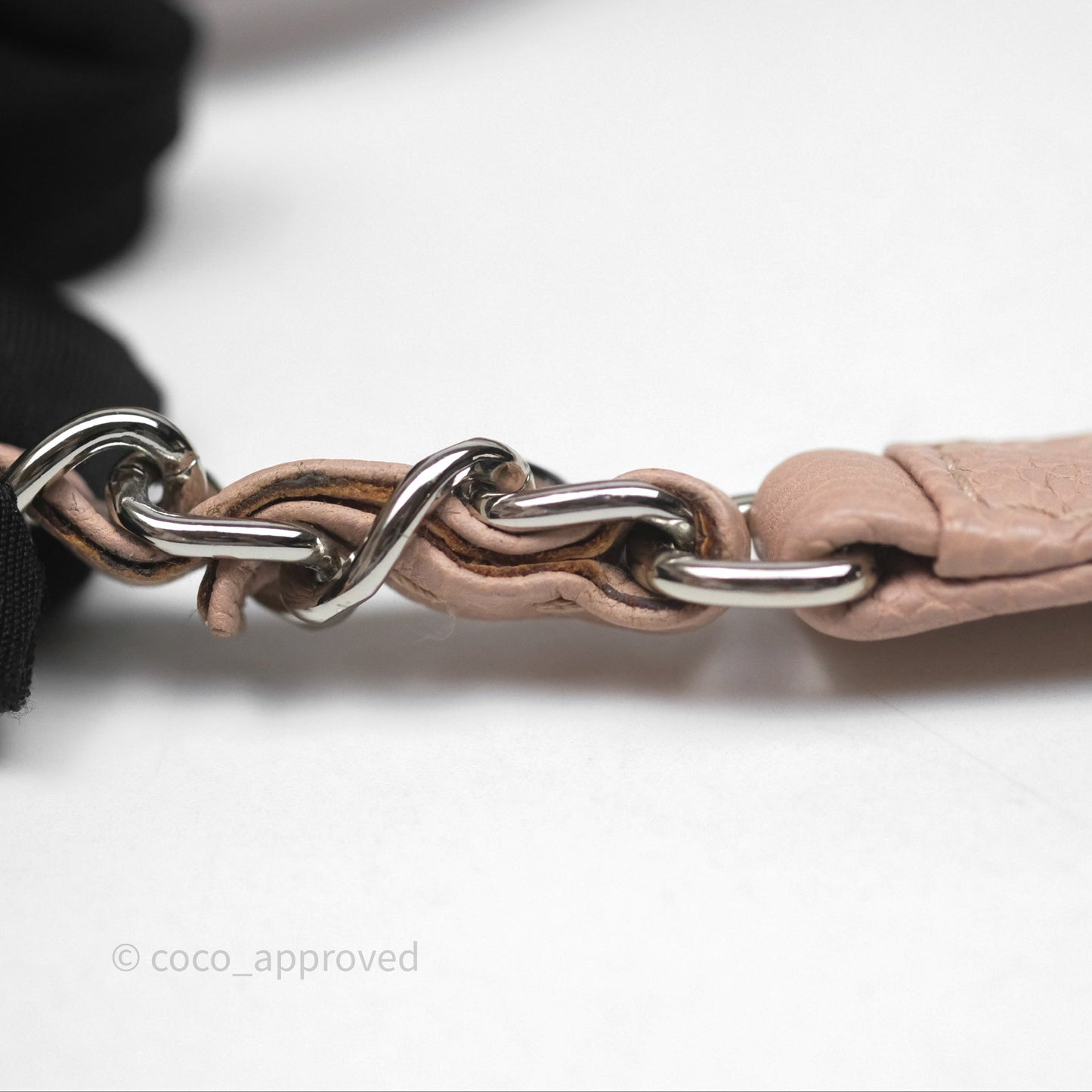 Chanel Quilted Tote Bag Pink Caviar Silver Hardware
