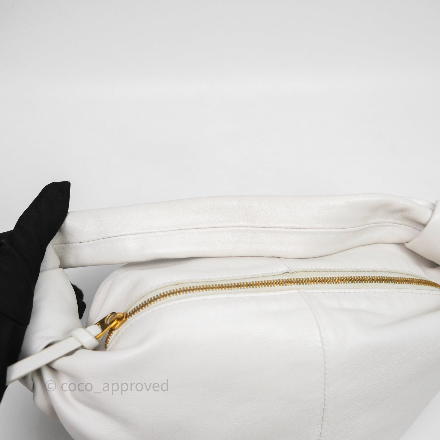 Bottega Veneta Double Knot Leather White Bag