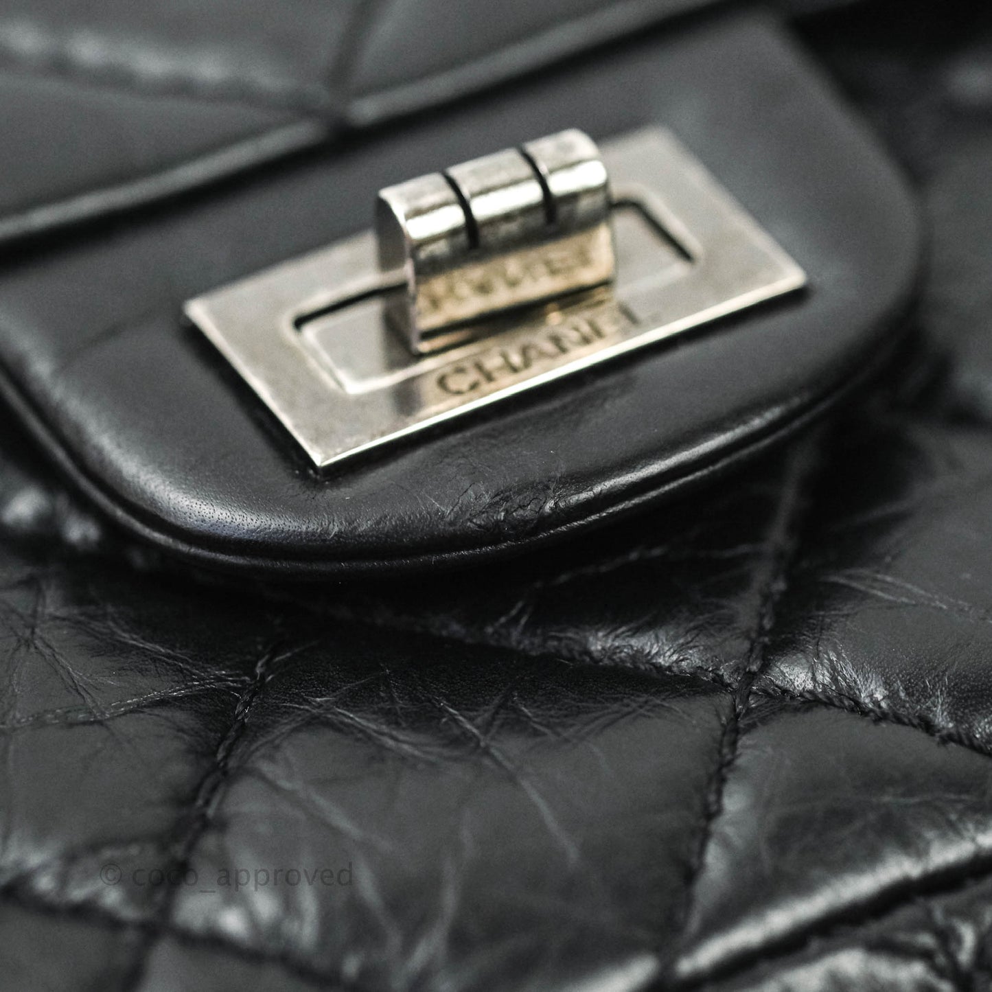 Chanel Reissue Quilted Aged Calfskin Black Ruthenium Hardware 226