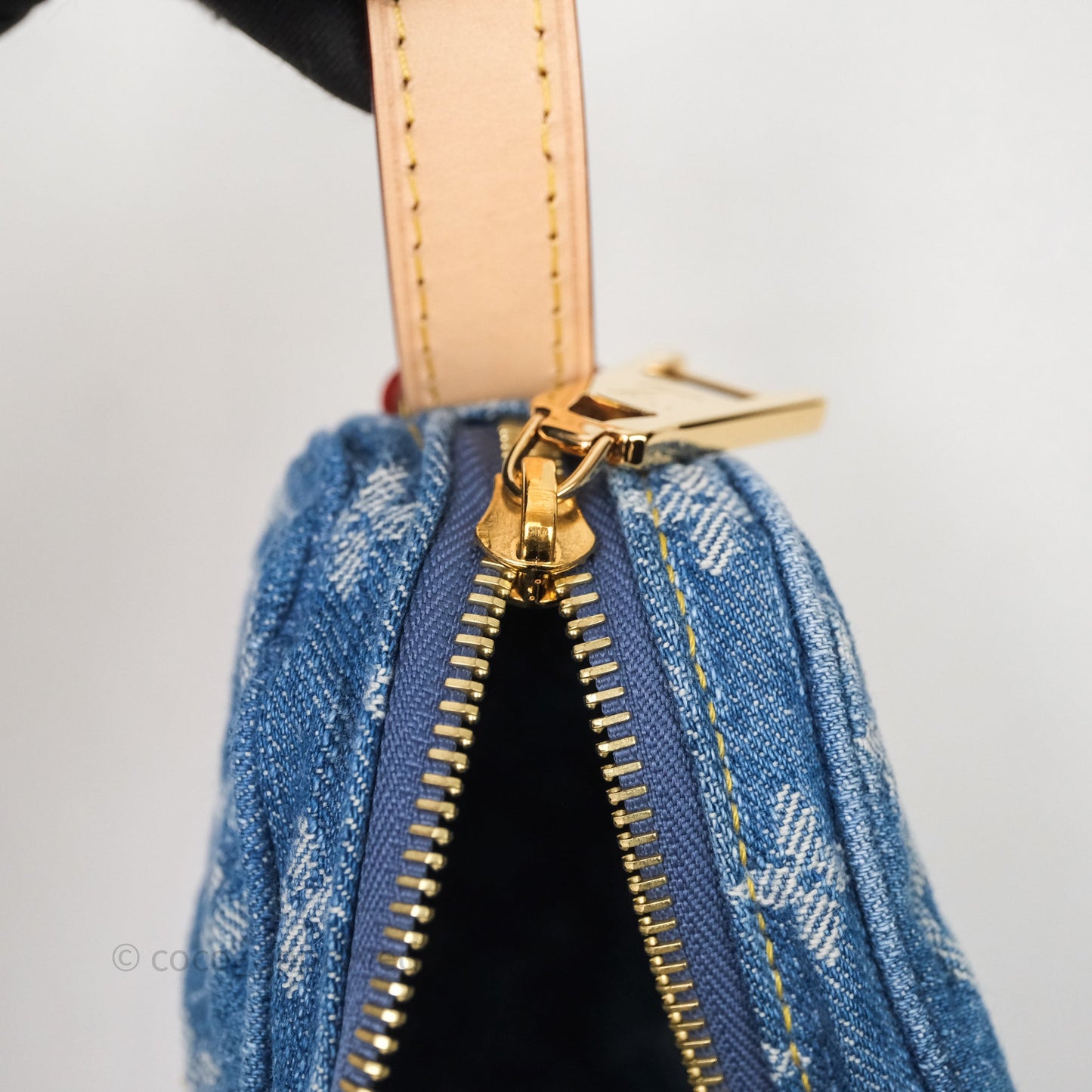 Louis Vuitton Croissant MM Denim Blue Monogram