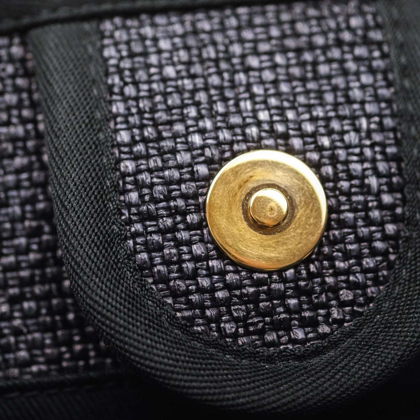 Chanel Medium Deauville Tote Black Canvas Gold Hardware
