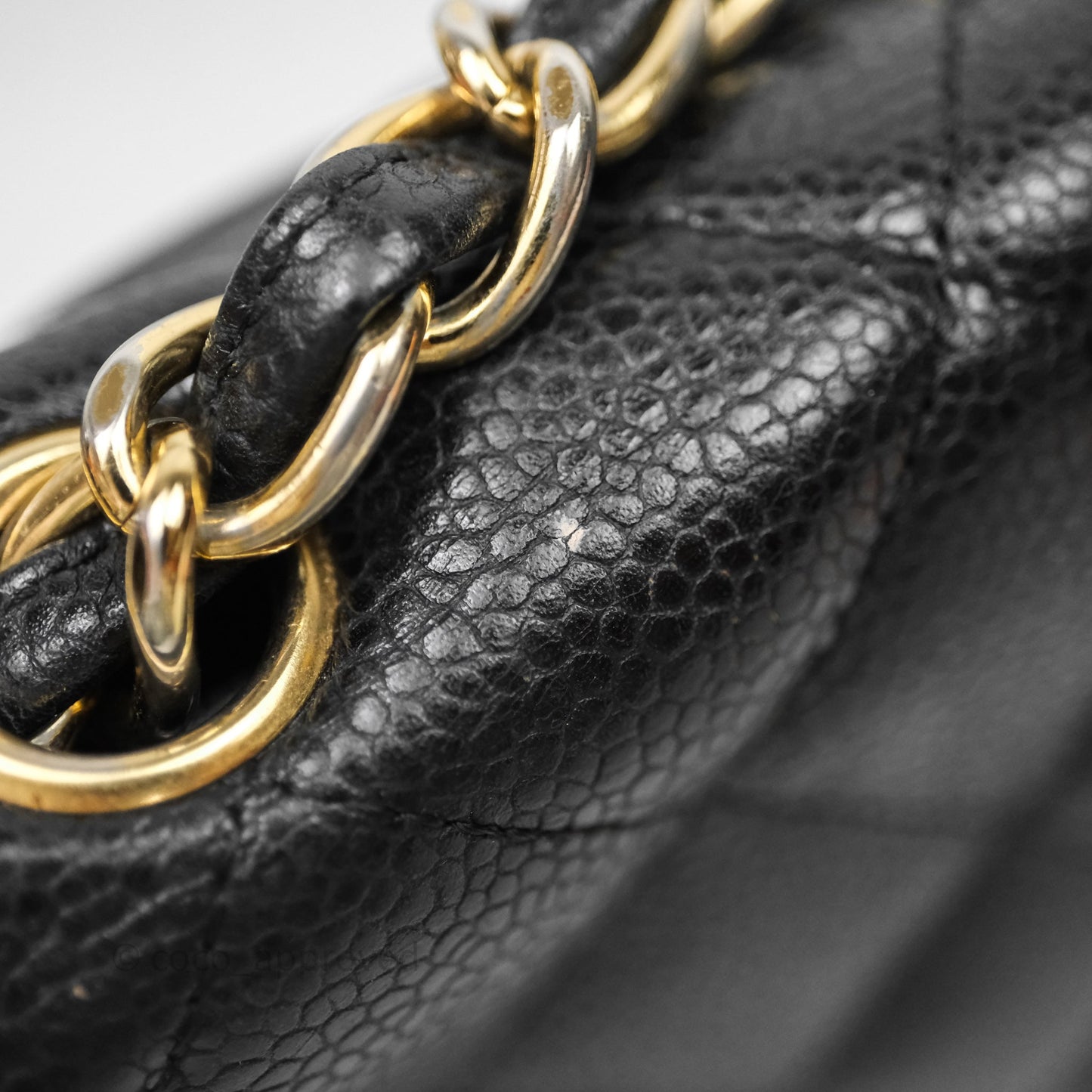 Chanel Jumbo Single Flap Black Caviar Gold Hardware⁣⁣