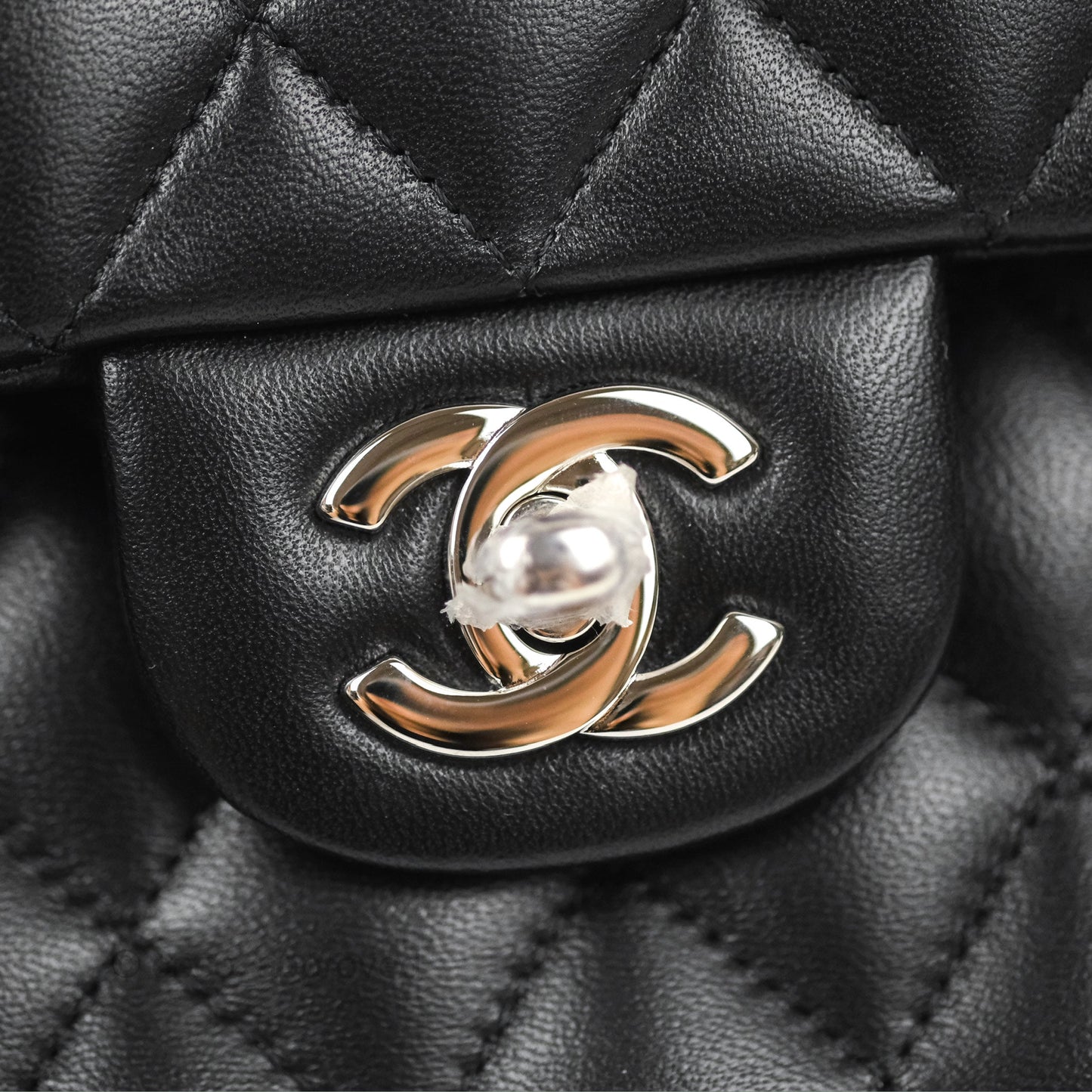 Chanel Small Classic Quilted Flap Black Lambskin Silver Hardware