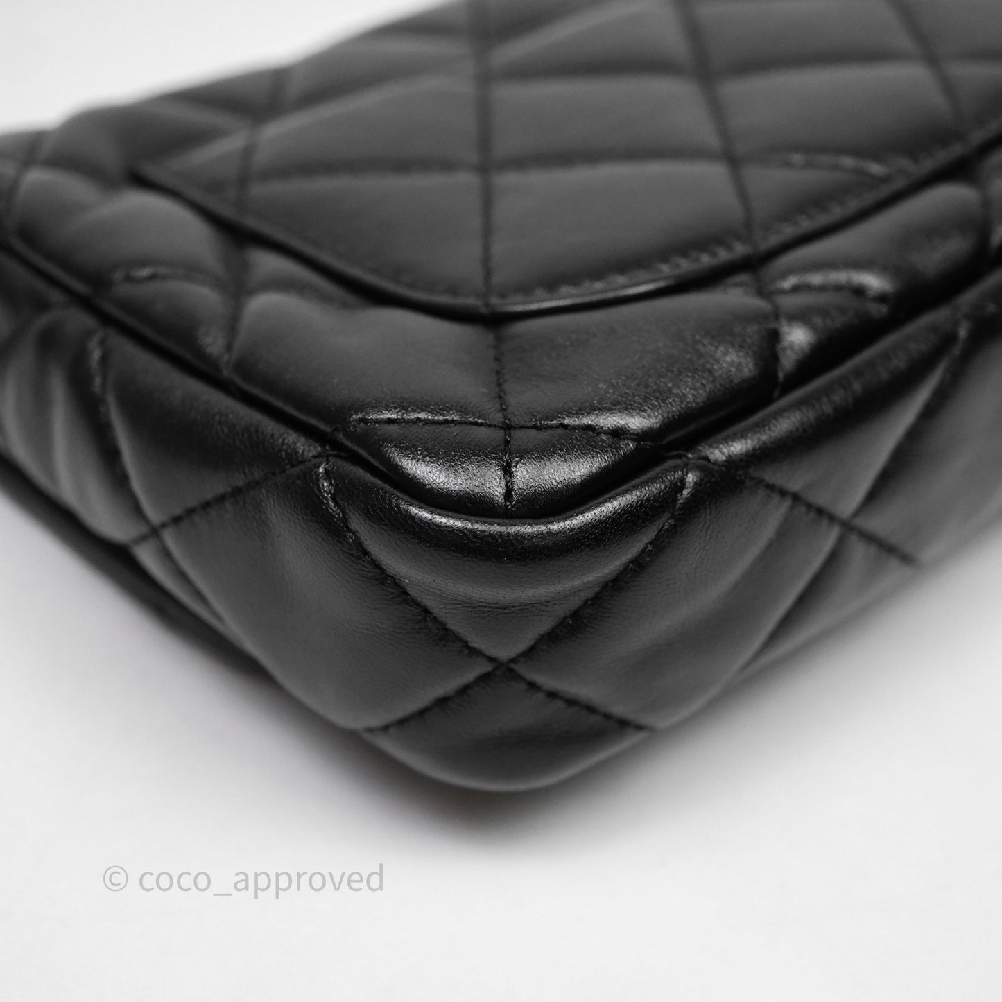 Chanel Small Funky Town Black Lambskin Aged Gold Hardware