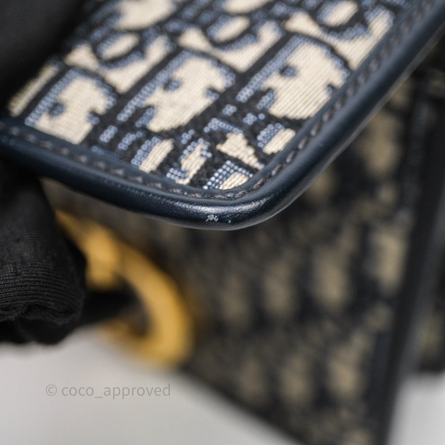 Christian Dior Small 30 Montaigne Bag Blue Dior Oblique Jacquard