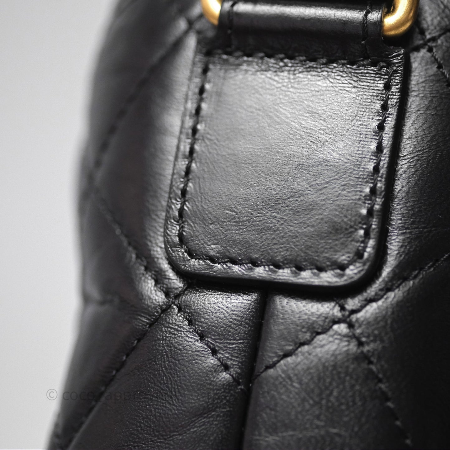 Chanel Small Gabrielle Hobo Quilted Black Aged Calfskin