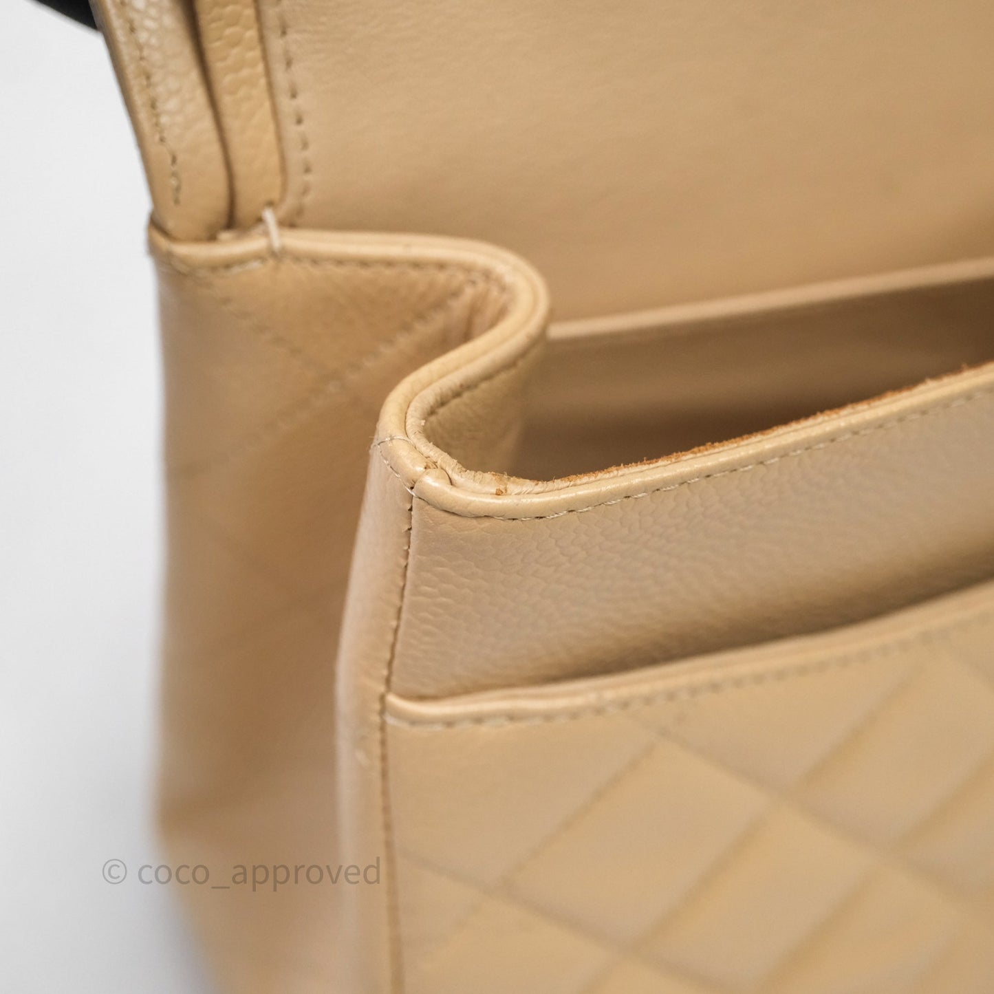 Chanel Jumbo Double Flap Beige Caviar Silver Hardware⁣⁣