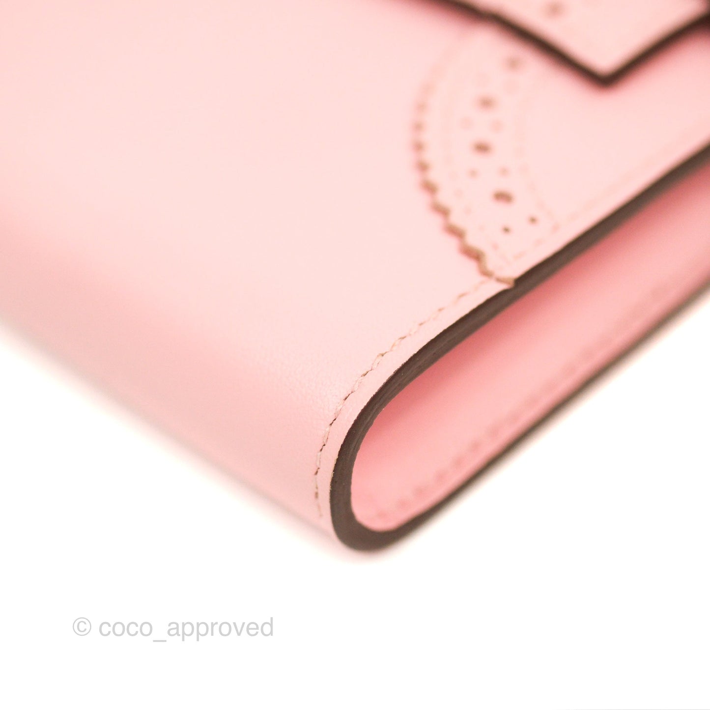 Hermès Ghillies Kelly Wallet Rose Sakura Swift Palladium Hardware