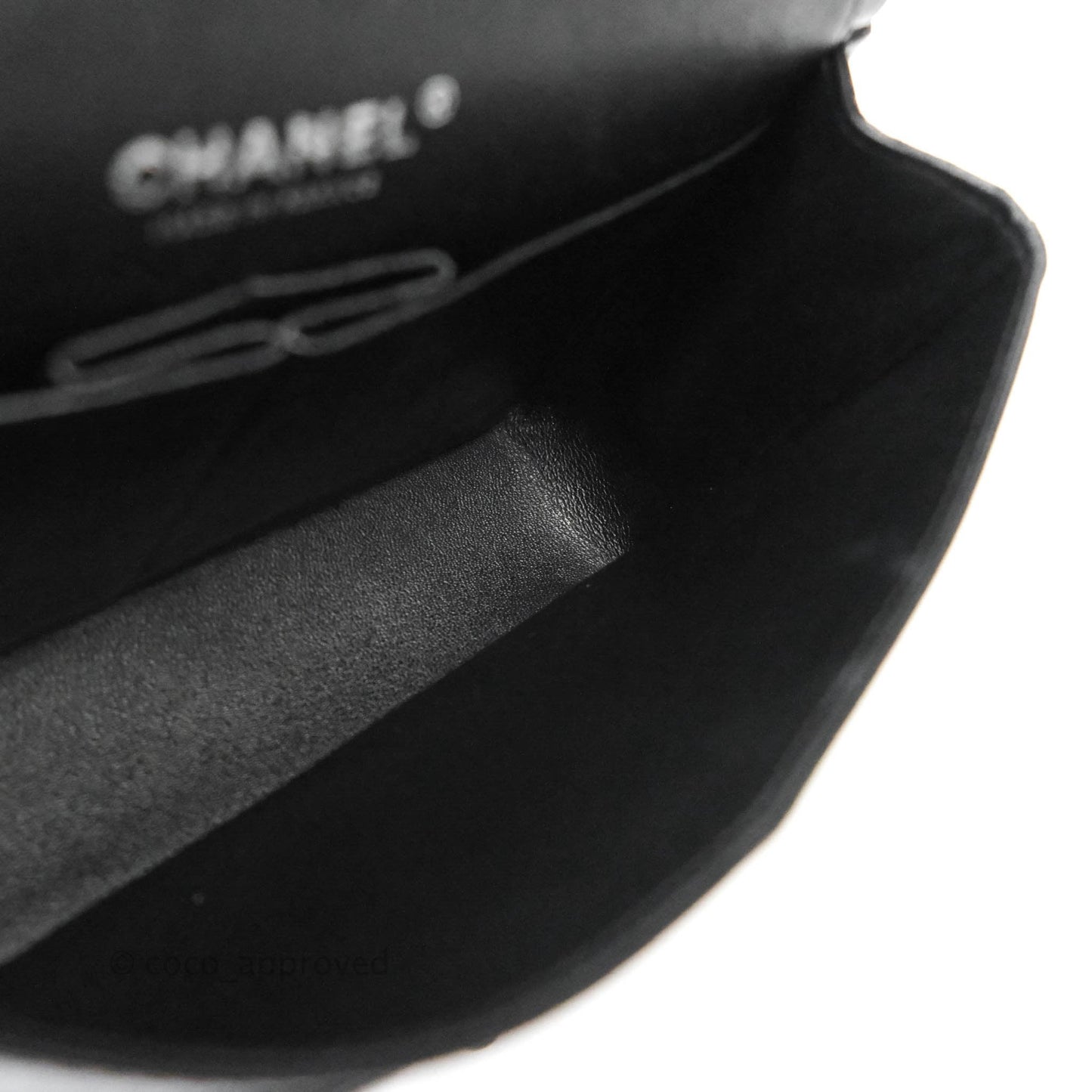 Chanel Classic Small S/M Flap Shiny Crumpled Calfskin So Black
