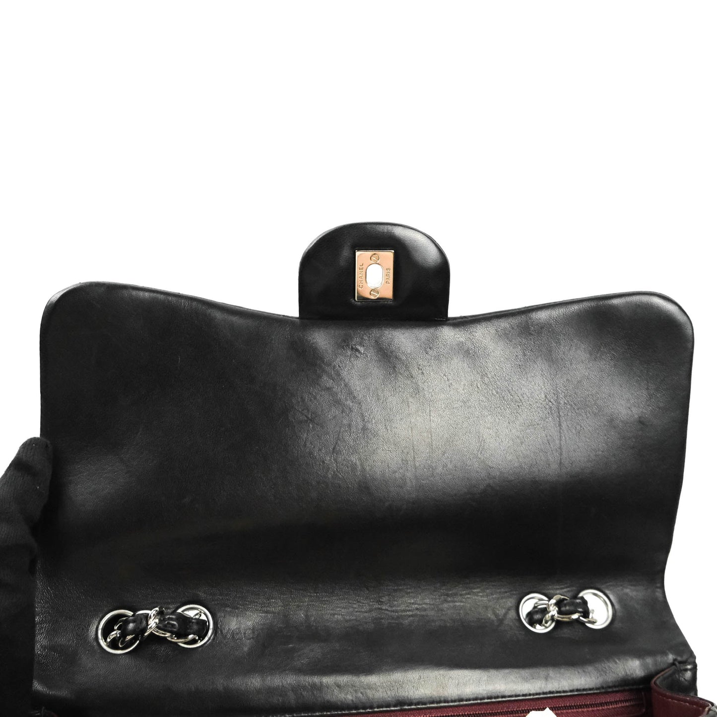 Chanel Jumbo Single Flap Black Lambskin Silver Hardware⁣⁣