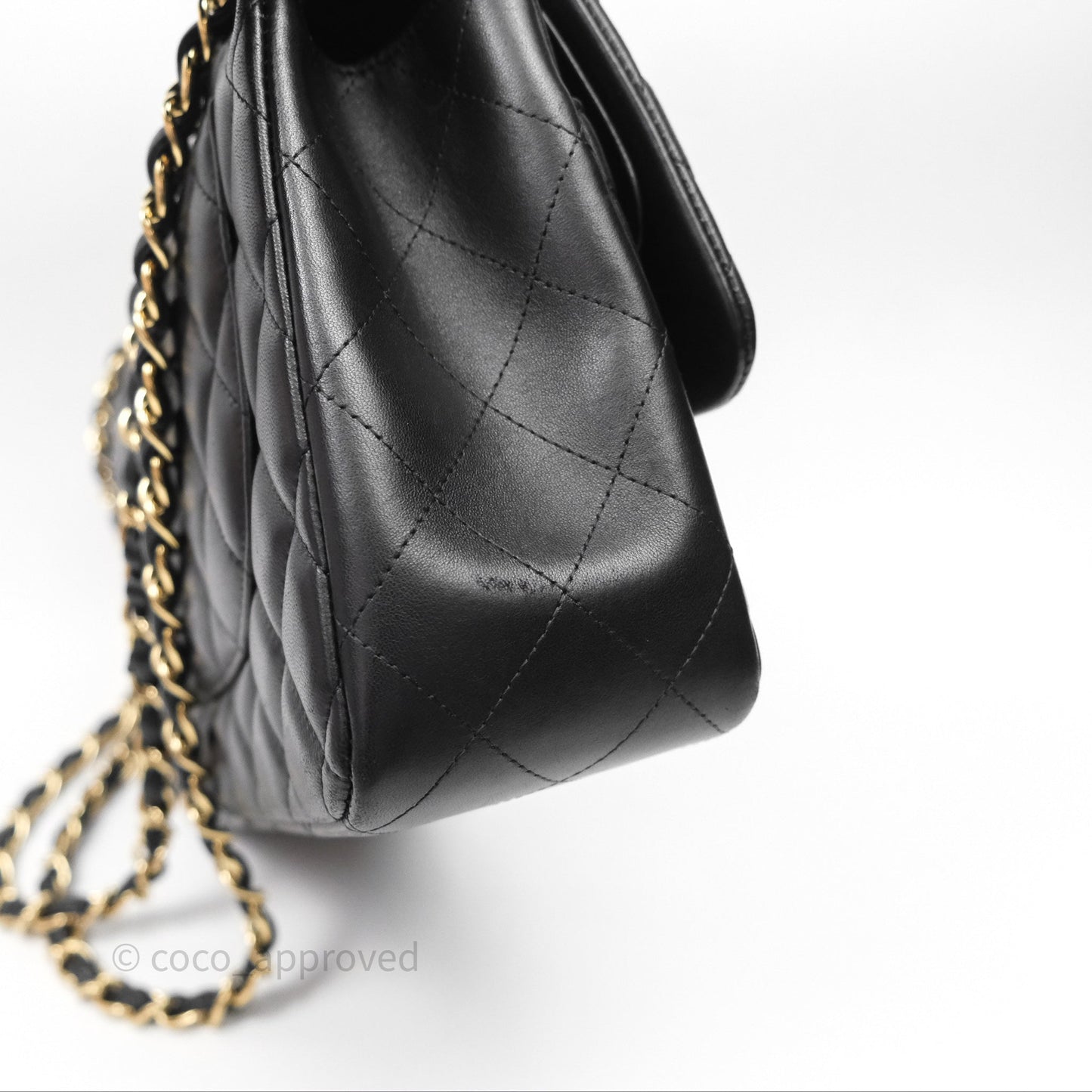Chanel Jumbo Double Flap Black Lambskin Gold Hardware
