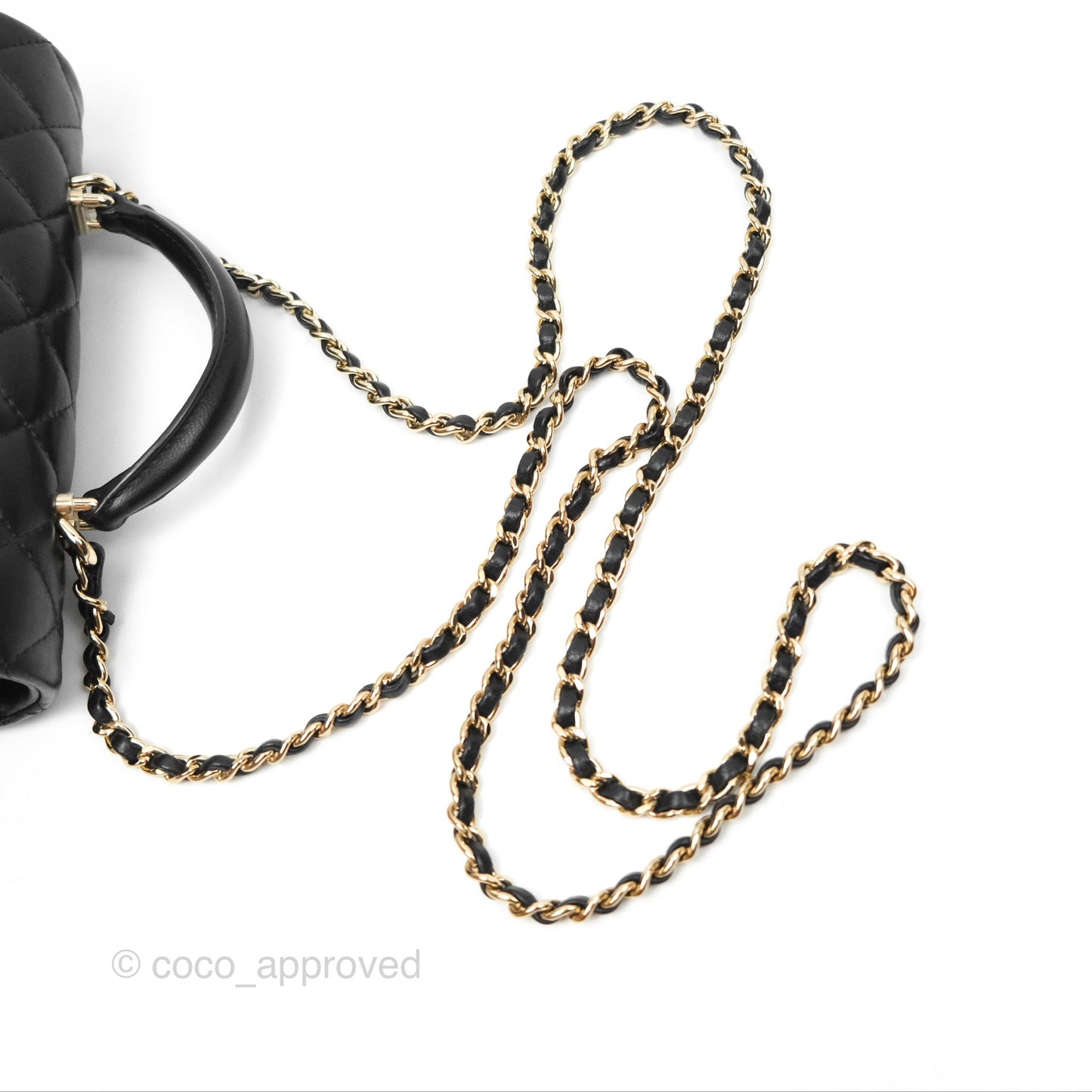 Chanel Top Handle Mini Rectangular Flap Bag Black Lambskin Gold Hardware