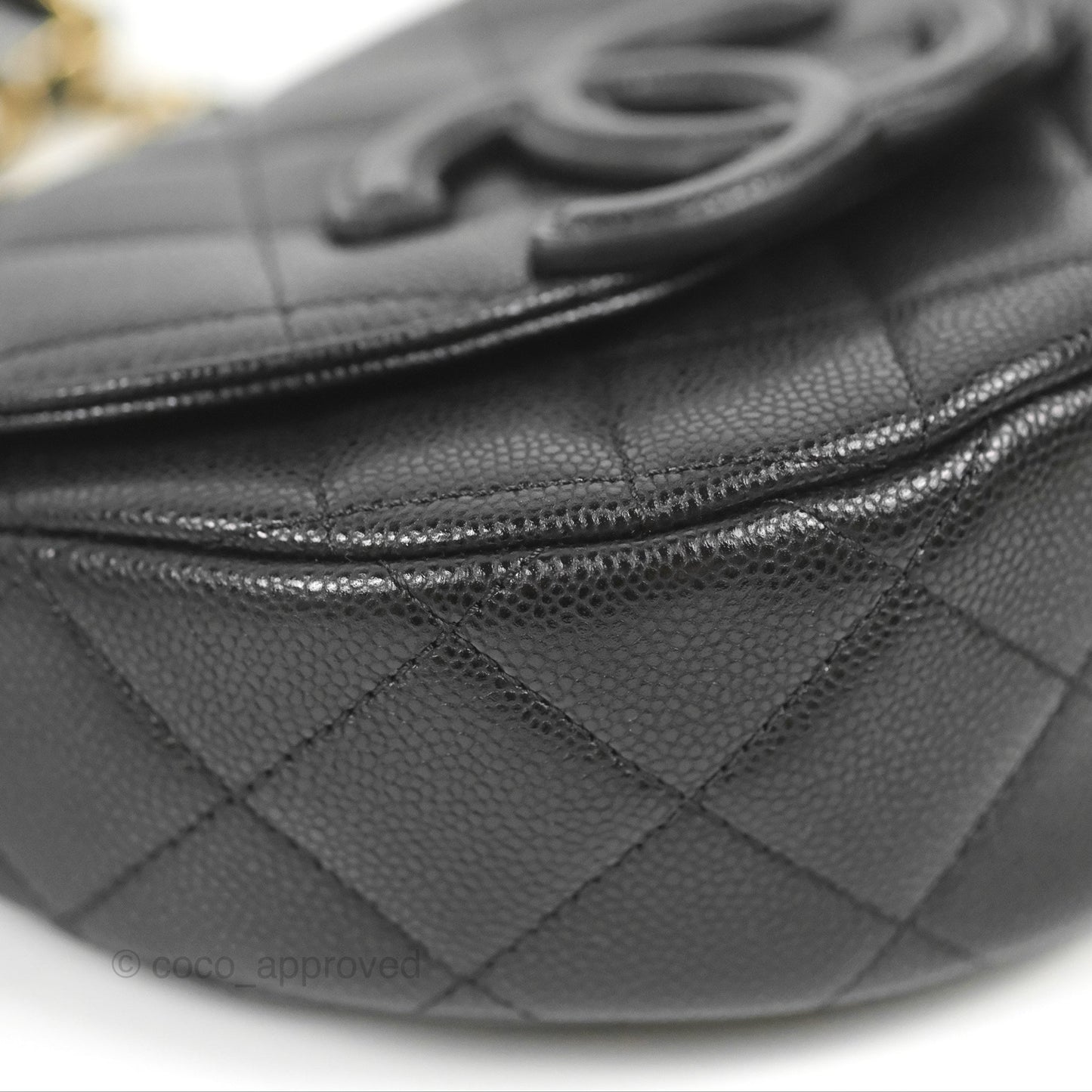 Chanel Mini Messenger Black Caviar Bag 23P