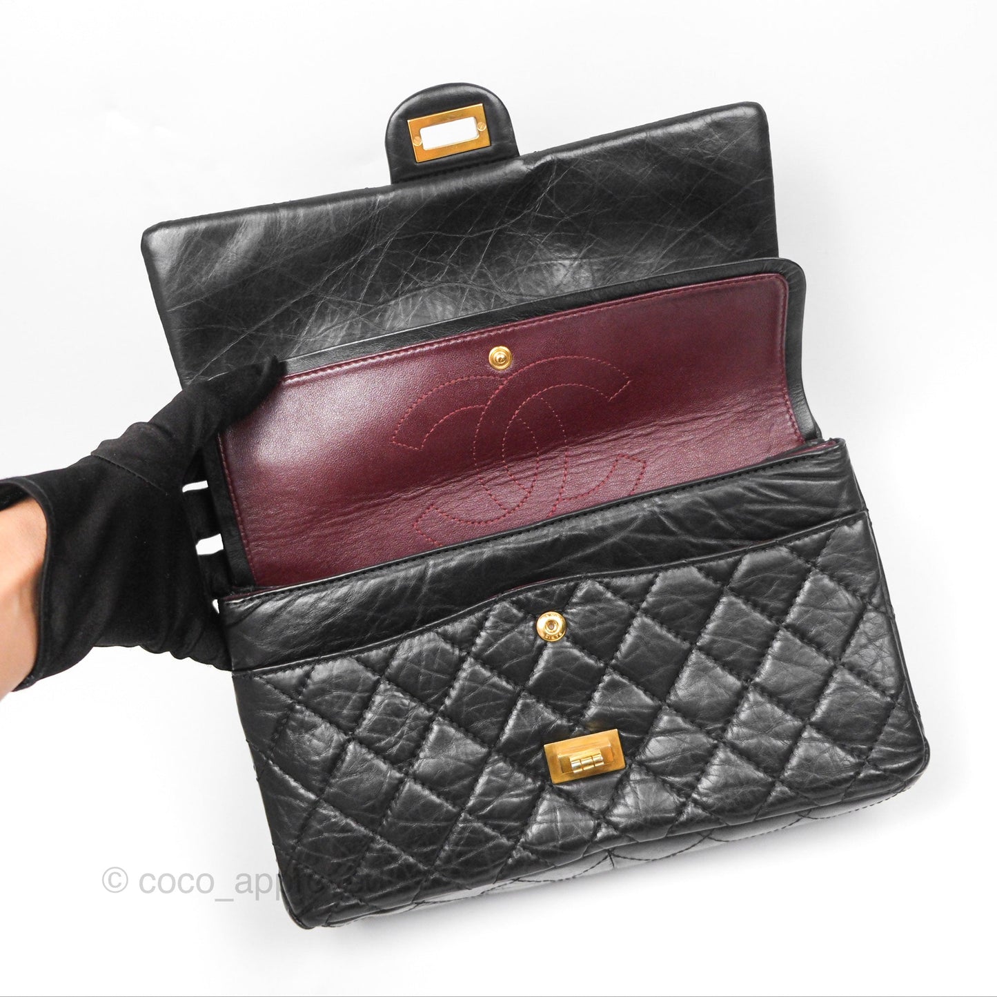 Chanel Reissue 226 Flap Quilted Calfskin Black Gold Hardware