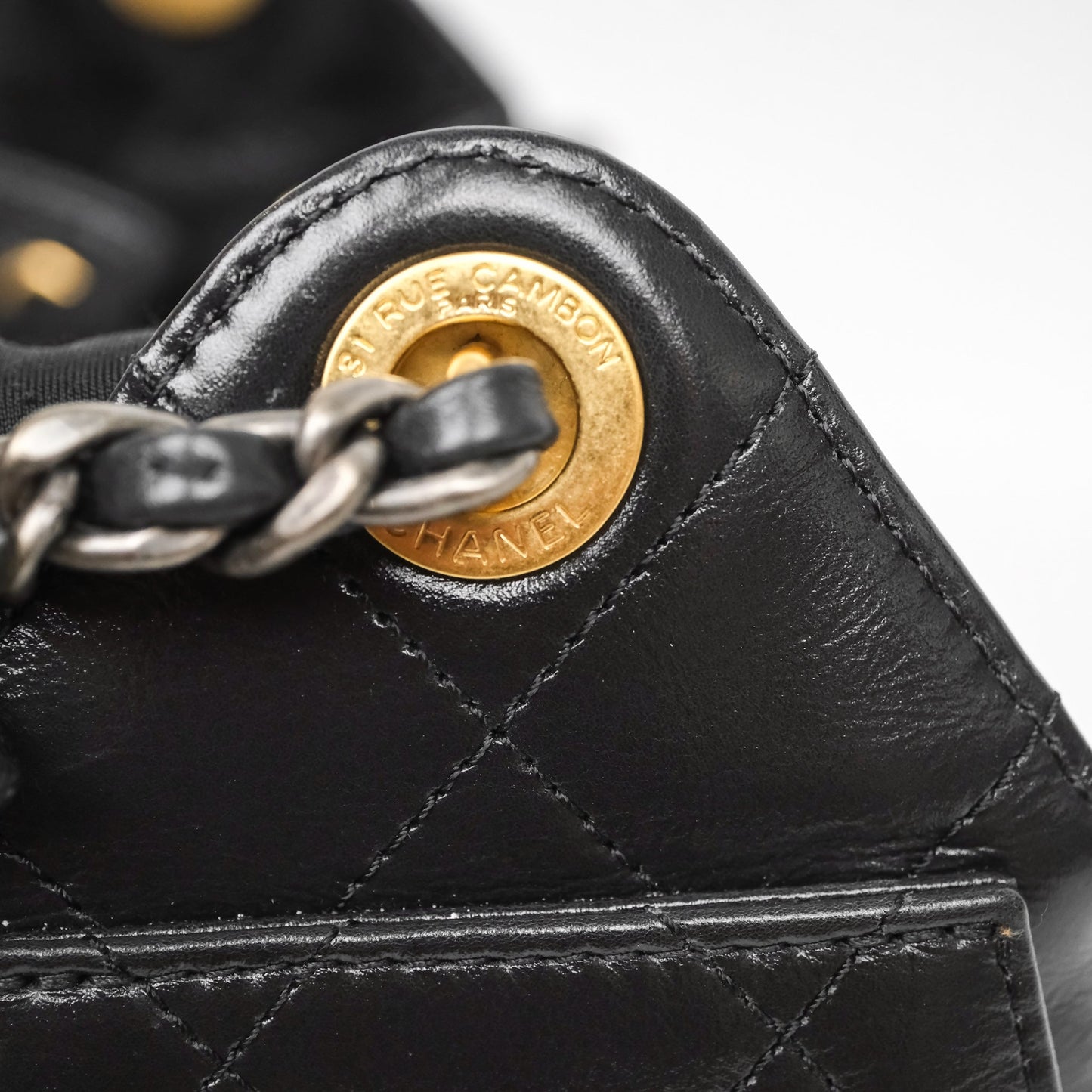 Chanel Mini 25 Black Bag Calfskin Mixed Hardware