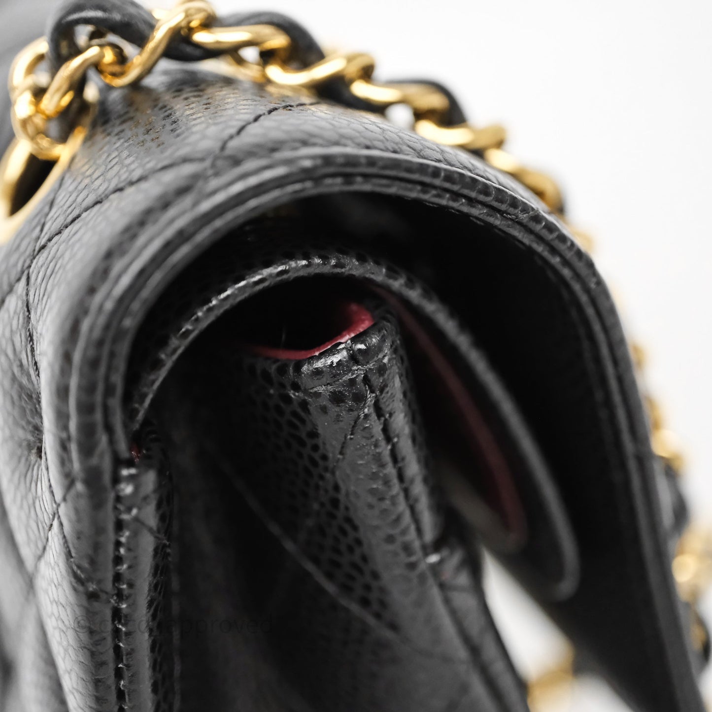 Chanel Classic M/L Medium Flap Quilted Black Caviar Gold Hardware
