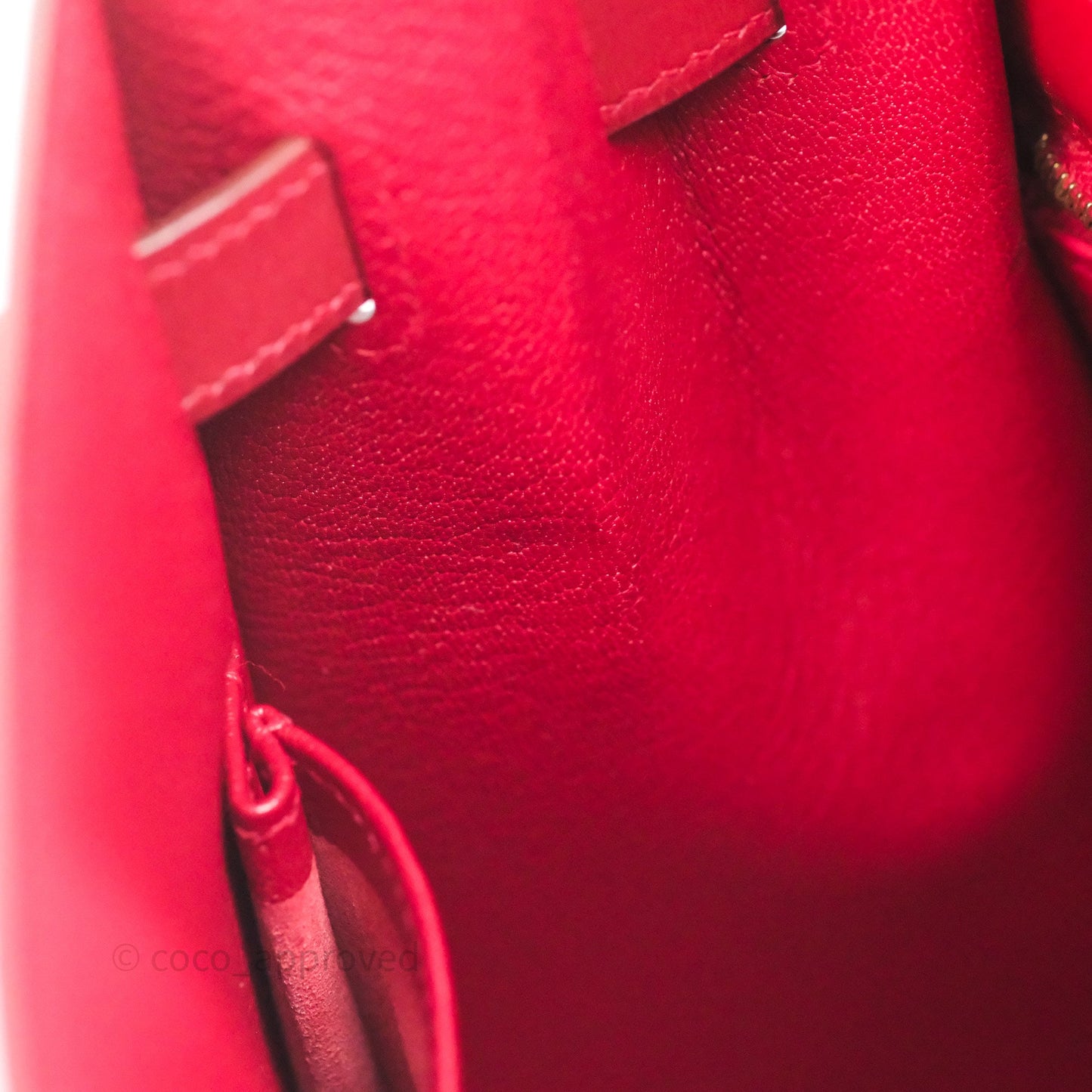 Hermès Vintage Kelly 32 Sellier Rouge Hermes 55 Box Leather Gold Hardware