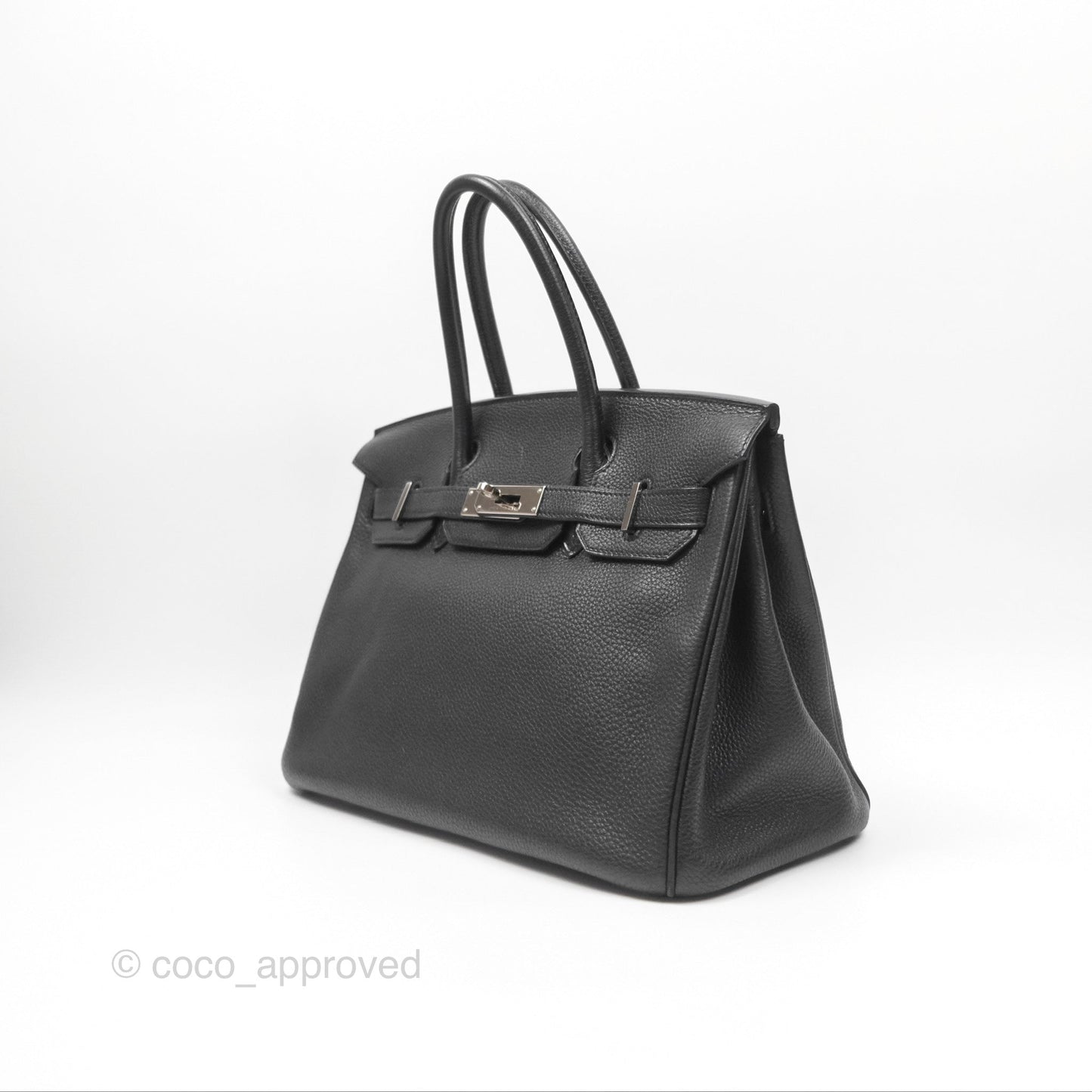 Hermès Birkin 30 Retourne Black Noir 89 Togo Palladium Hardware
