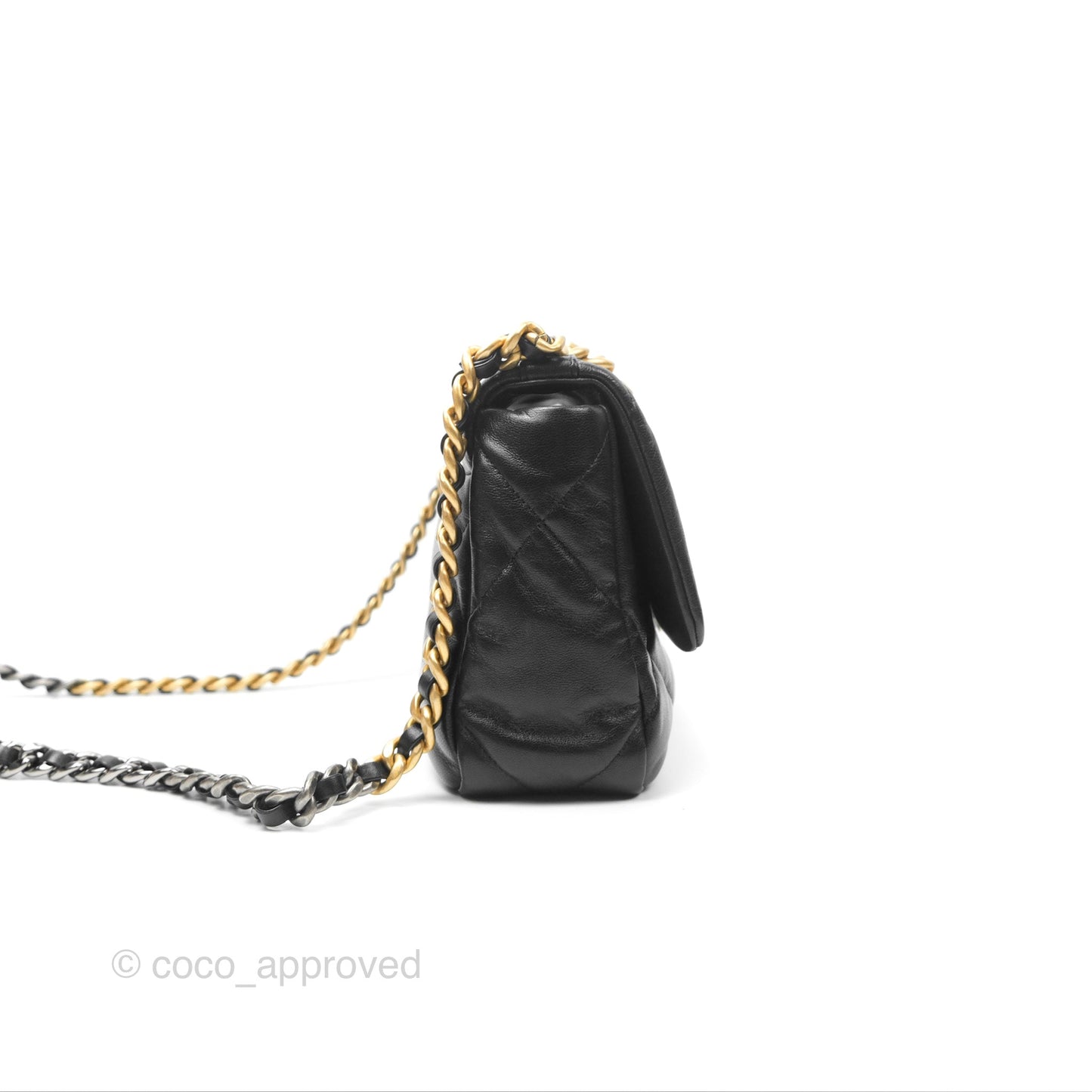Chanel 19 Small Black Goatskin Mixed Hardware