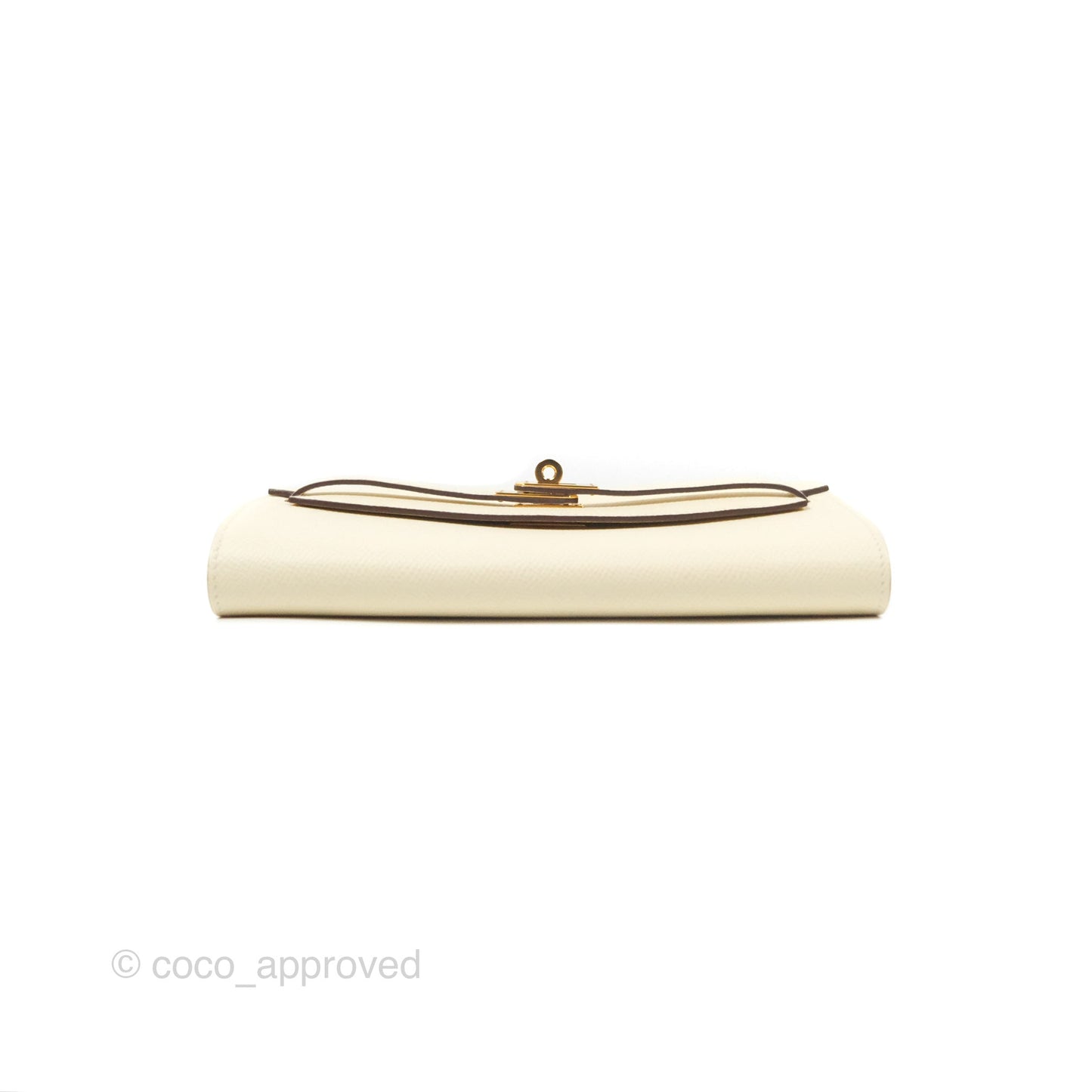 Hermès Kelly To Go Wallet Nata / Jaune Poussin Epsom Gold Hardware