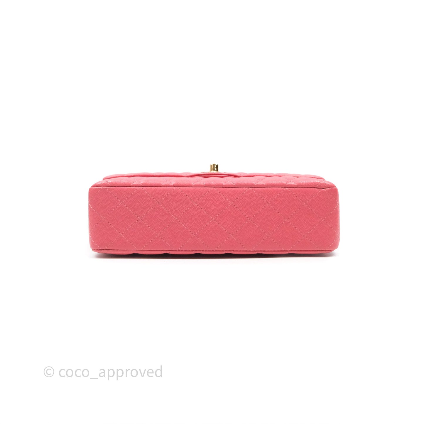 Chanel Classic M/L Medium Flap Quilted Pink Caviar Gold Hardware